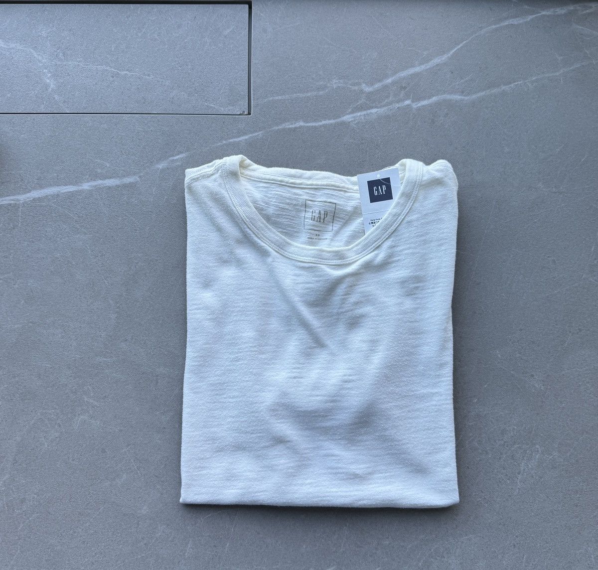 Gap GAP USA Mens Slub Cotton Summer Basic White T Shirt Size US XS / EU 42 / 0 - 2 Thumbnail