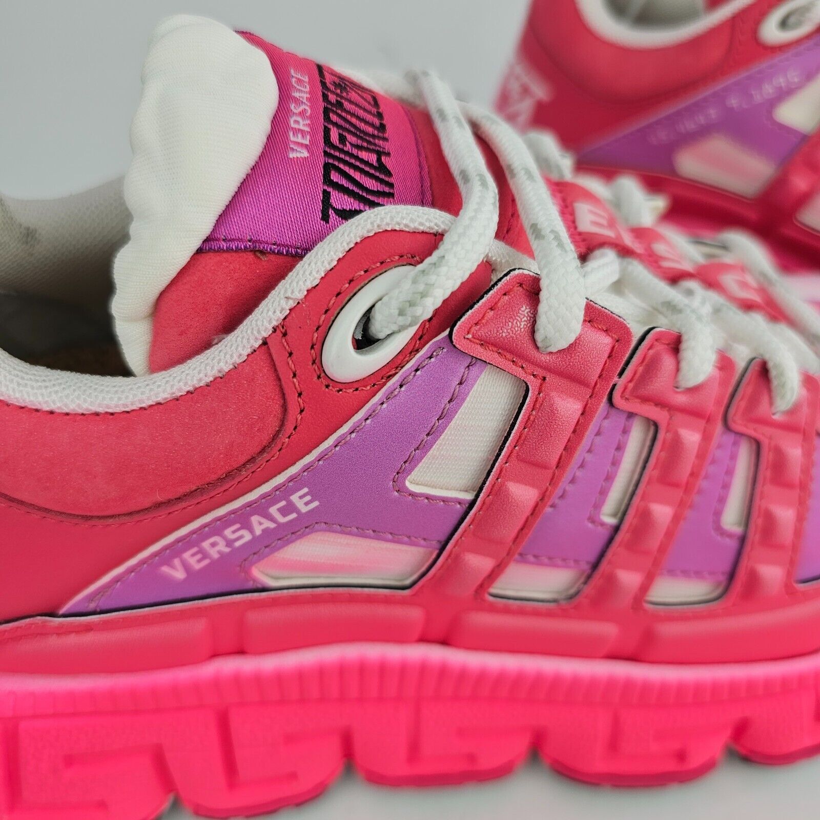 Versace Versace Trigreca Pink Low Top Sneakers New Size US 12 / IT 42 - 4 Thumbnail