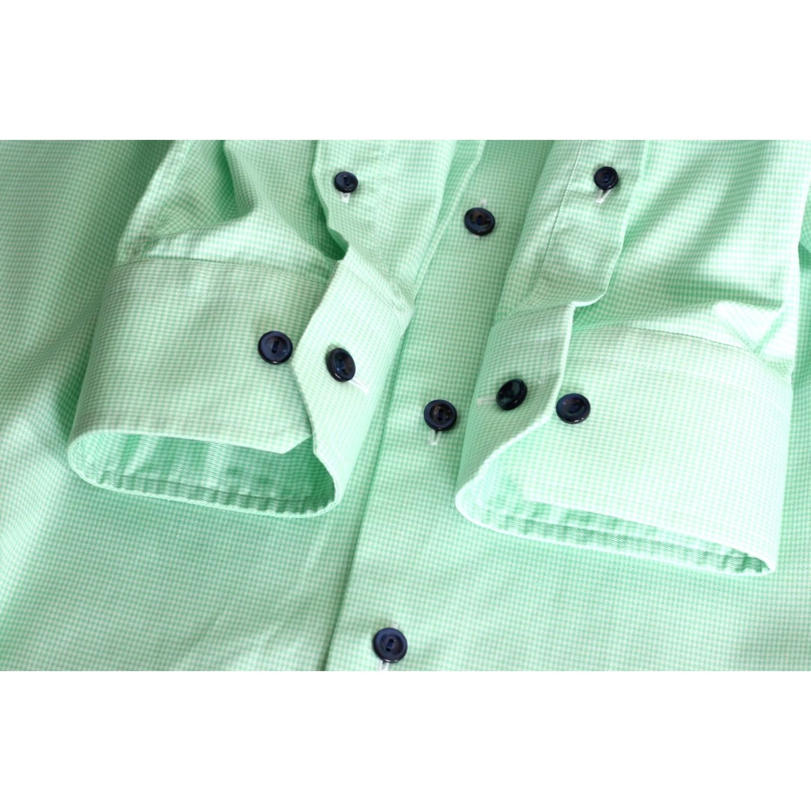 Eton ETON Signature Twill Contemporary Shirt Men 43 Long Sleeve Green Mens Dress Shirt Size US XL / EU 56 / 4 - 4 Thumbnail