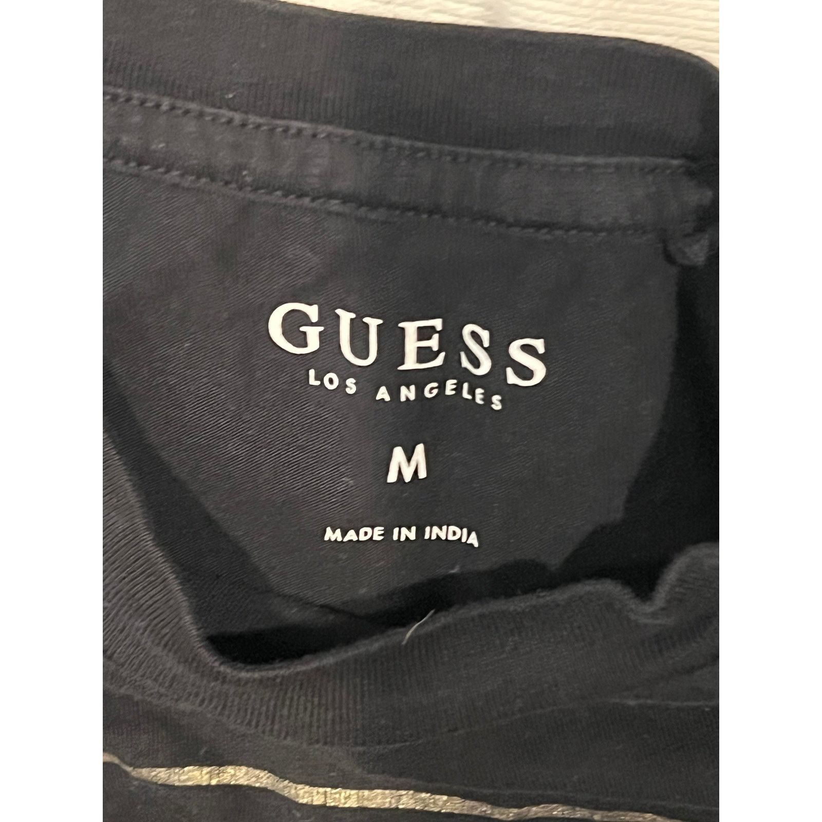 Guess Guess Raised Logo Black T-Shirt Mens M Size US M / EU 48-50 / 2 - 4 Thumbnail