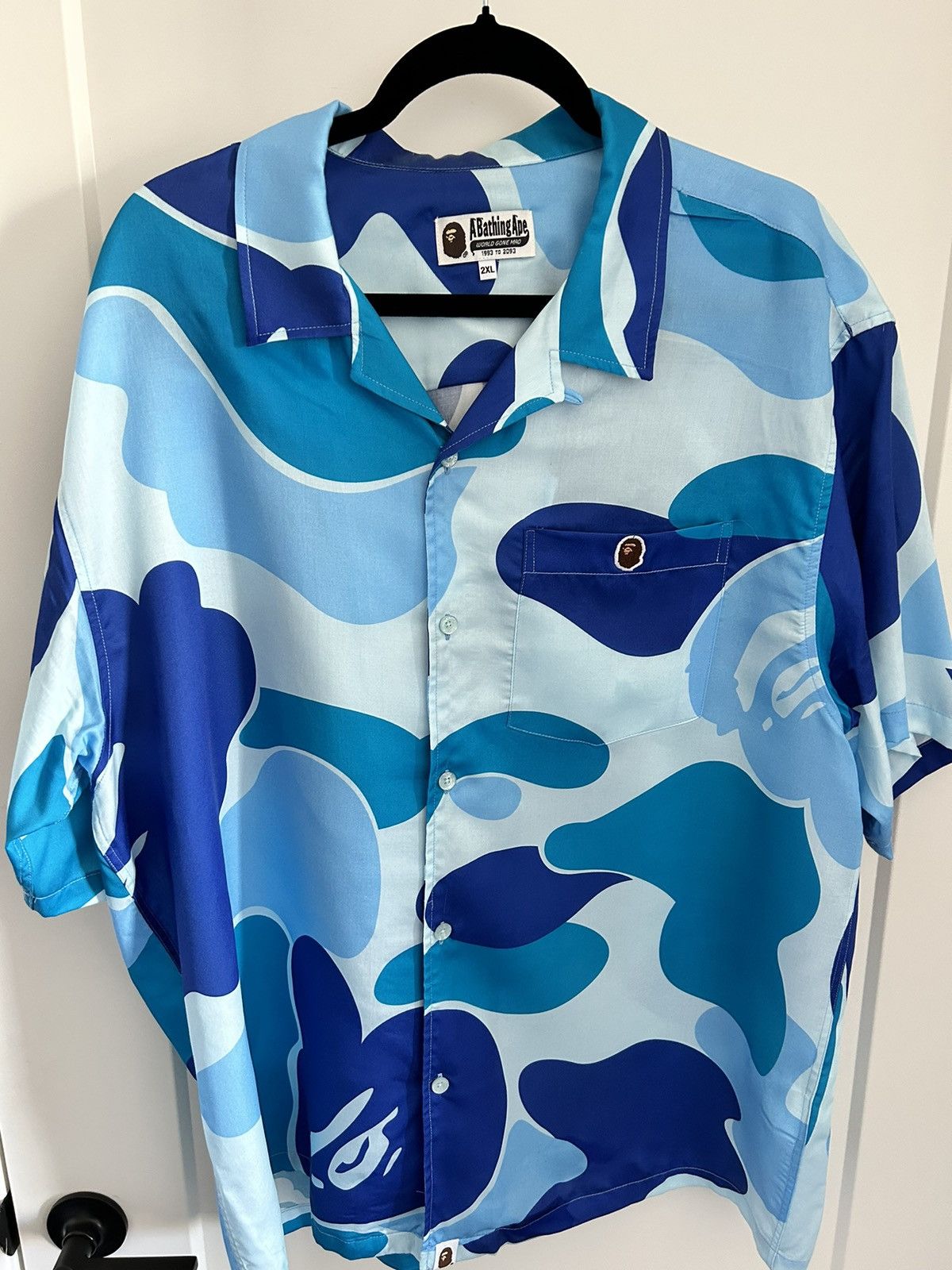 Bape ABC CAMO OPEN COLLAR SHIRT | Grailed