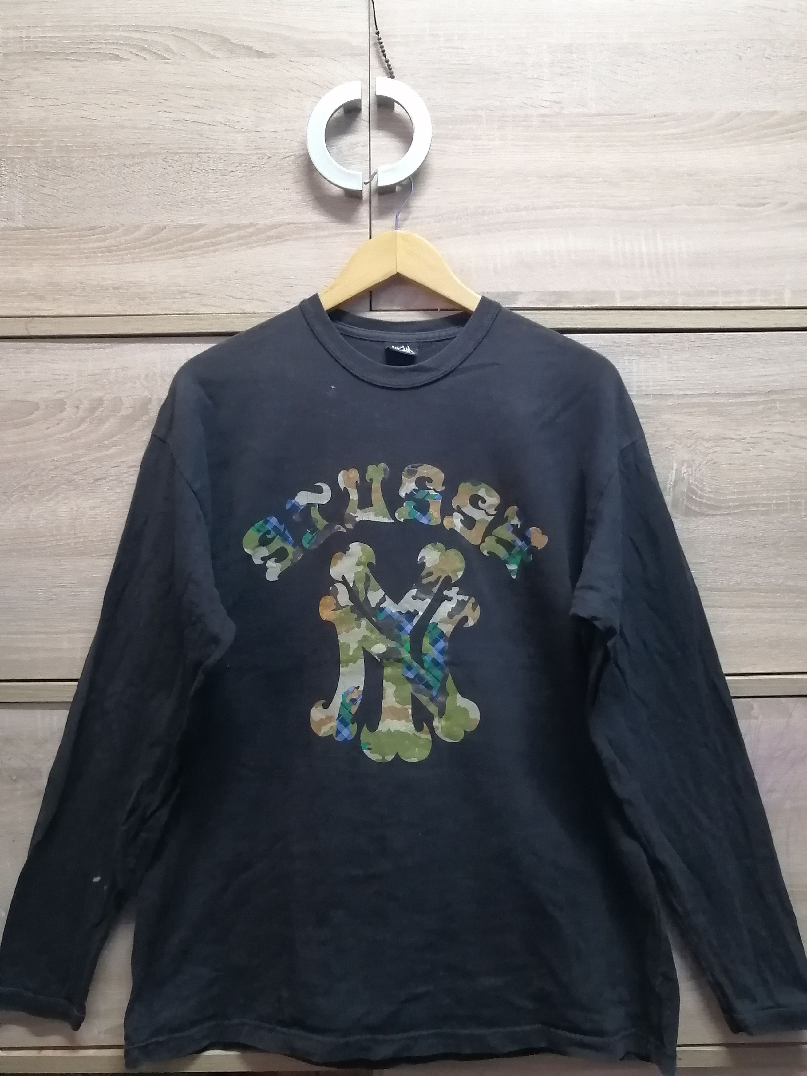 Stussy Stussy Rugby Shirt Black/ Blue/ Yellow | Grailed