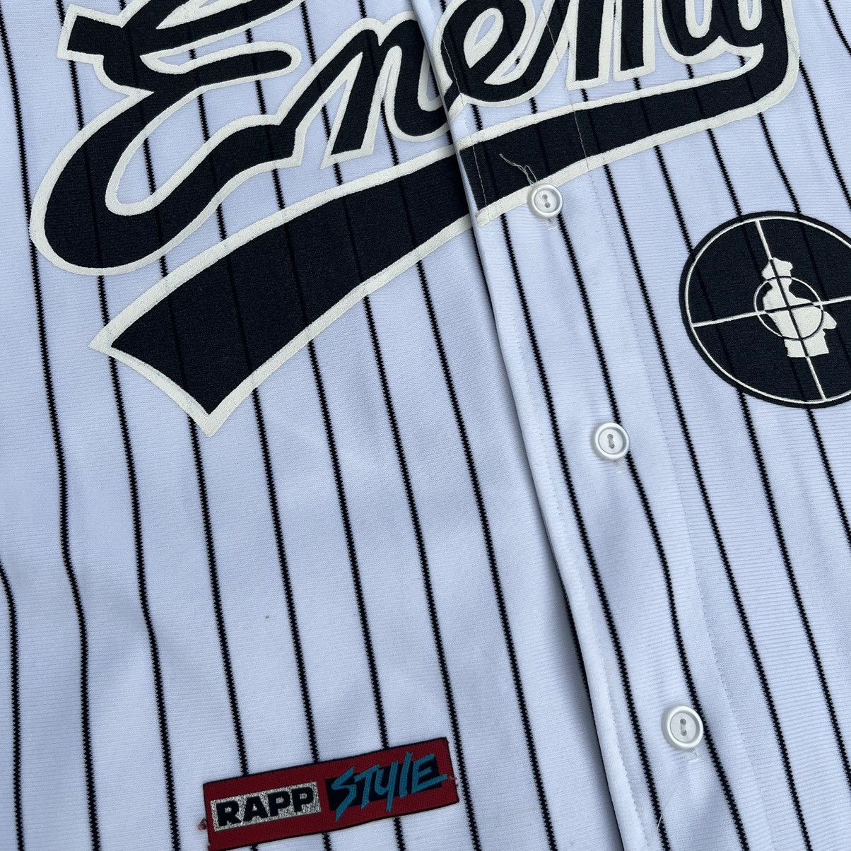 Public Enemy Vintage 1991 Baseball Jersey Public Enemy Size US XL / EU 56 / 4 - 4 Thumbnail