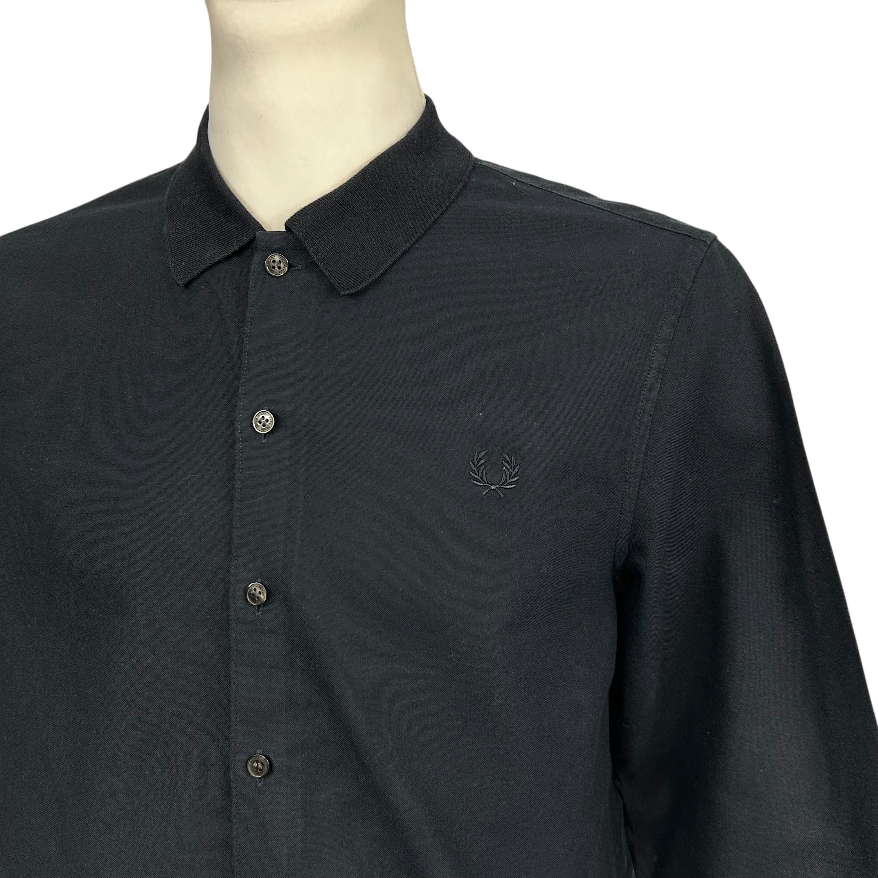 Fred Perry Fred Perry Navy Blue Cotton Collared Shirt Regular M Size US M / EU 48-50 / 2 - 3 Thumbnail