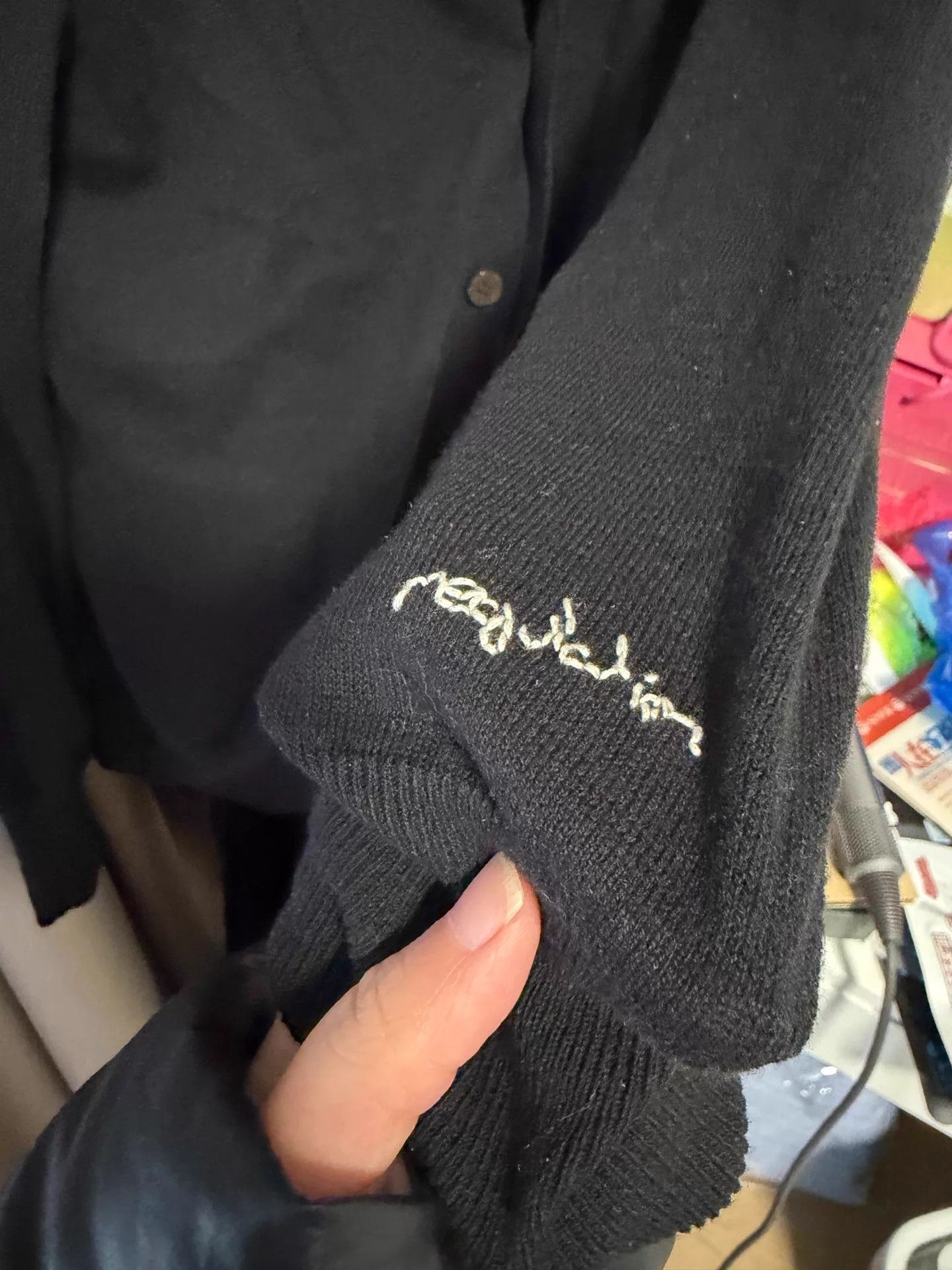Yohji Yamamoto Yohji Yamamoto Regulation Black Knit Cardigan 2 Size US M / EU 48-50 / 2 - 2 Thumbnail