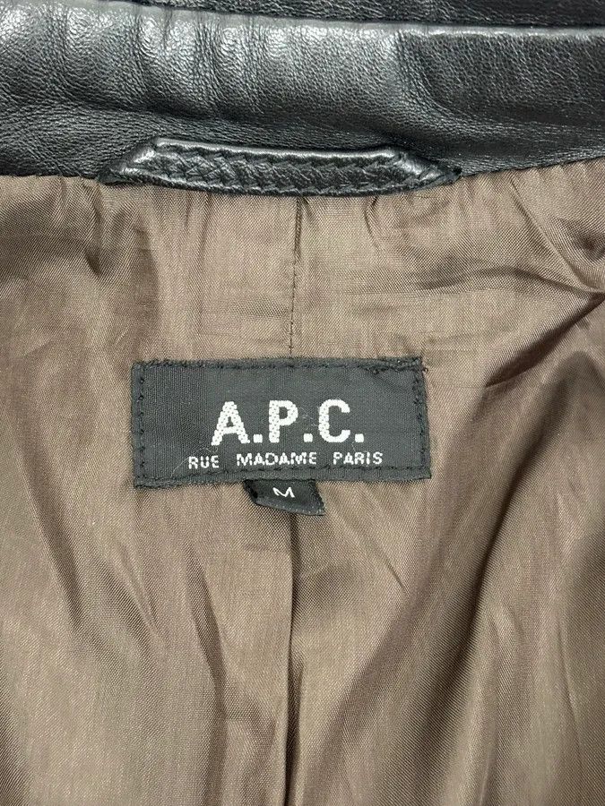 A.P.C. A.P.C. Black Buttoned Leather Minimalist Jacket Size US M / EU 48-50 / 2 - 9 Thumbnail