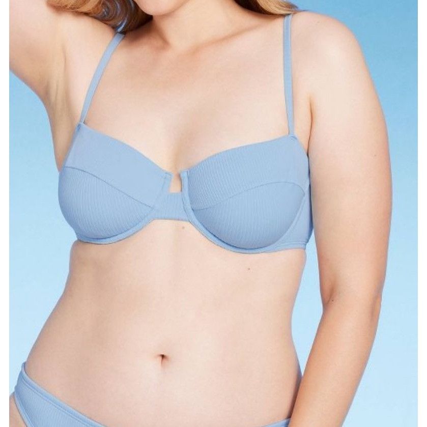 Other Shade & Shore - Women's Ribbed Underwire Bikini Top - Light Size ONE SIZE - 1 Thumbnail