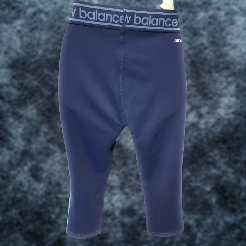 New Balance Womens New Balance WP91133 NOS Accelerate Mid Rise Capri Tight Workout Pants - Navy/Slate Blue, XS?S? (adjusted) Size 28" / US 6 / IT 42 - 1 Thumbnail