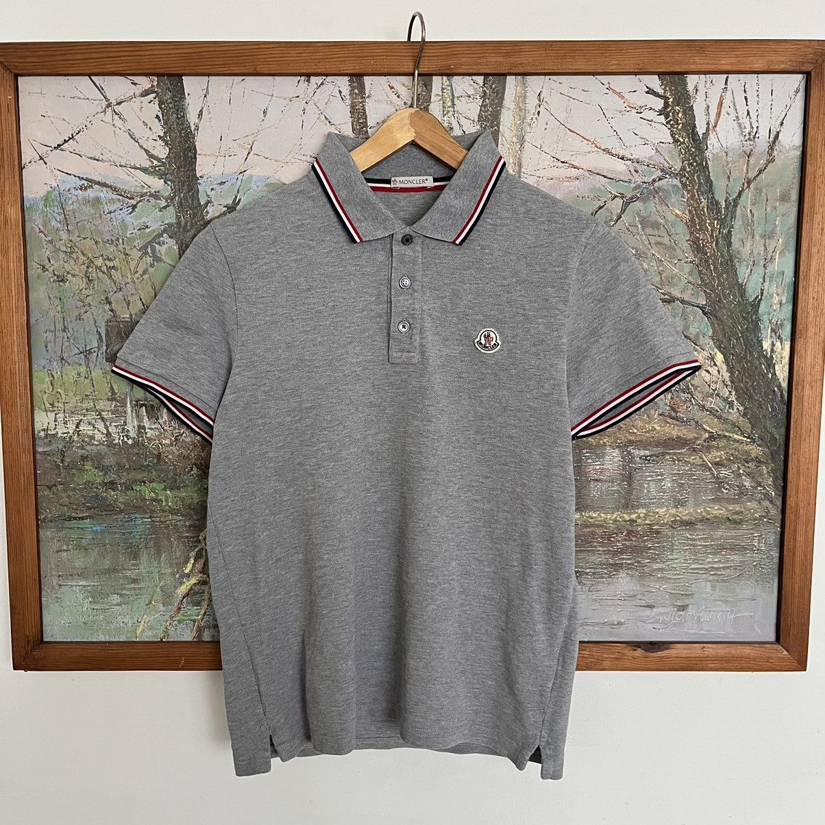 Moncler Moncler mini logo polo shirt/tshirt Size US S / EU 44-46 / 1 - 1 Thumbnail
