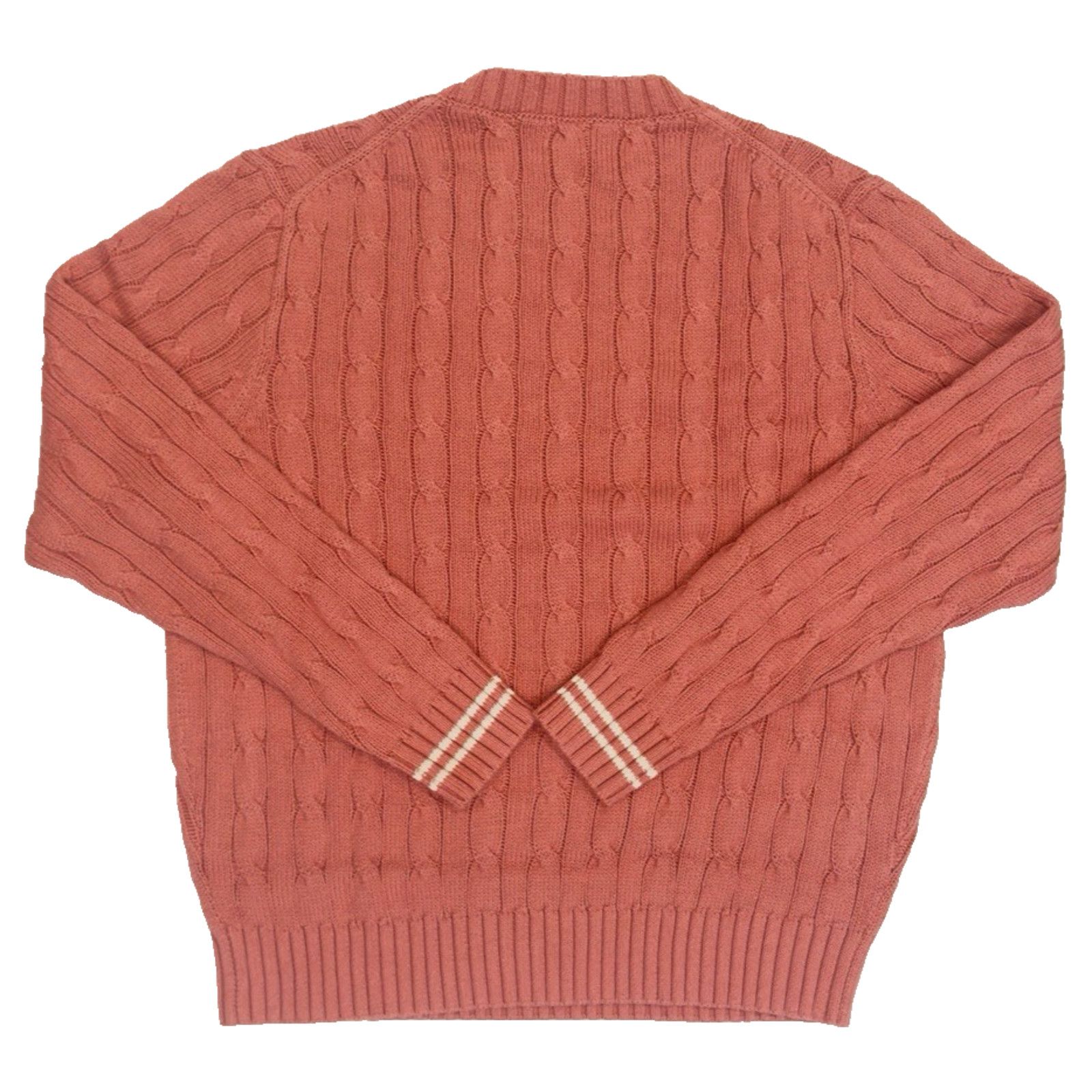 J.Crew J.Crew Tipped Cotton Cable-Knit Sweater in Geranium Size L Size US L / EU 52-54 / 3 - 2 Thumbnail
