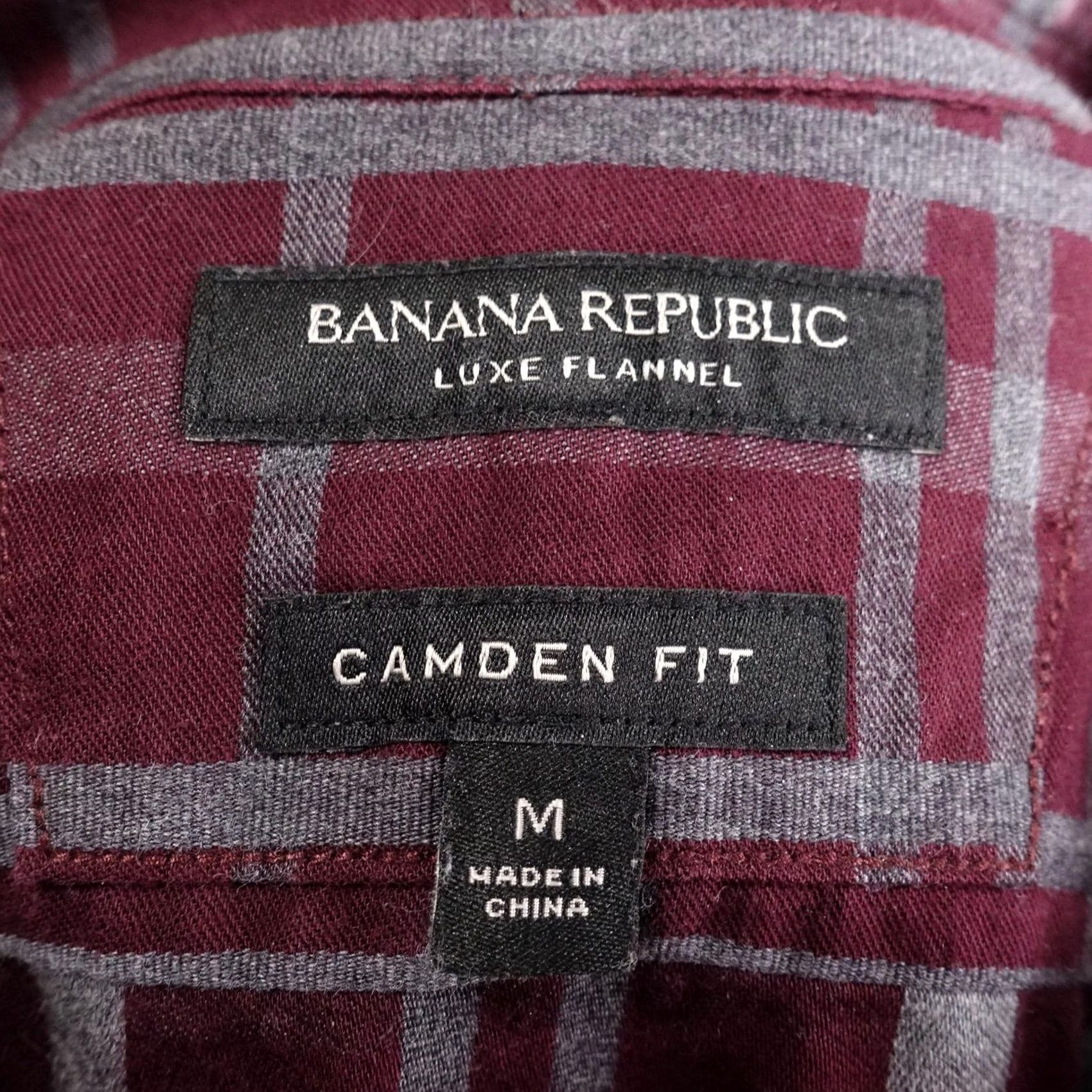 Banana Republic Banana Republic Mens Regular M Red Plaid Long Sleeve Button-Up Luxe Flannel Camden Fit Size US M / EU 48-50 / 2 - 5 Thumbnail
