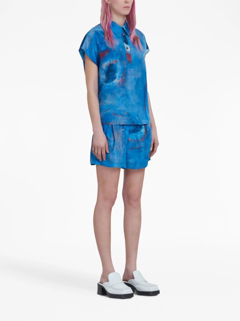 Marni o1srvl11e0624 Shorts Blue Size 25" / US 0 / IT 36 - 4 Thumbnail