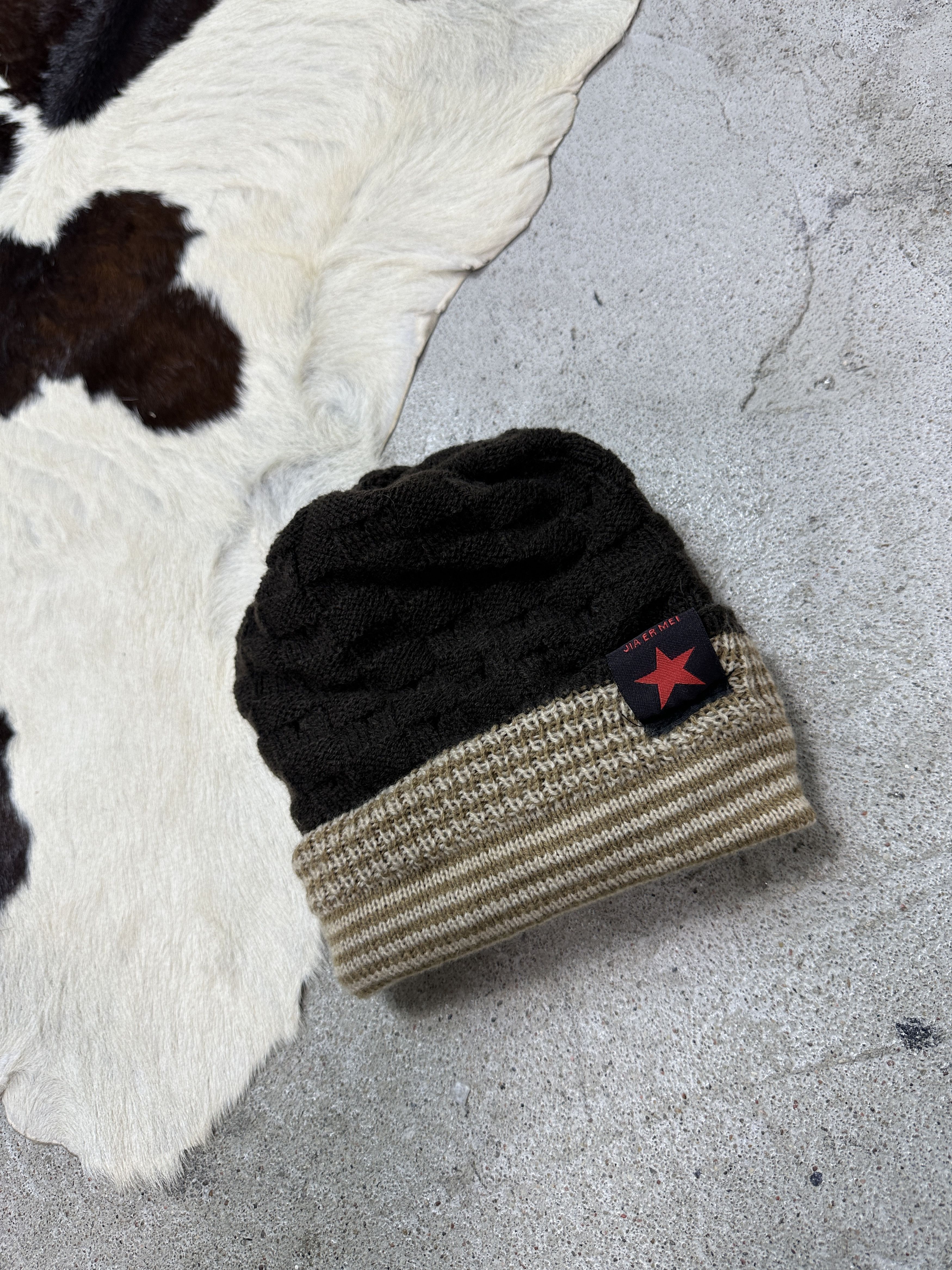 Vintage Vintage Striped Streetwear Outdoor Beanie Cap Y2K Size ONE SIZE - 2 Thumbnail