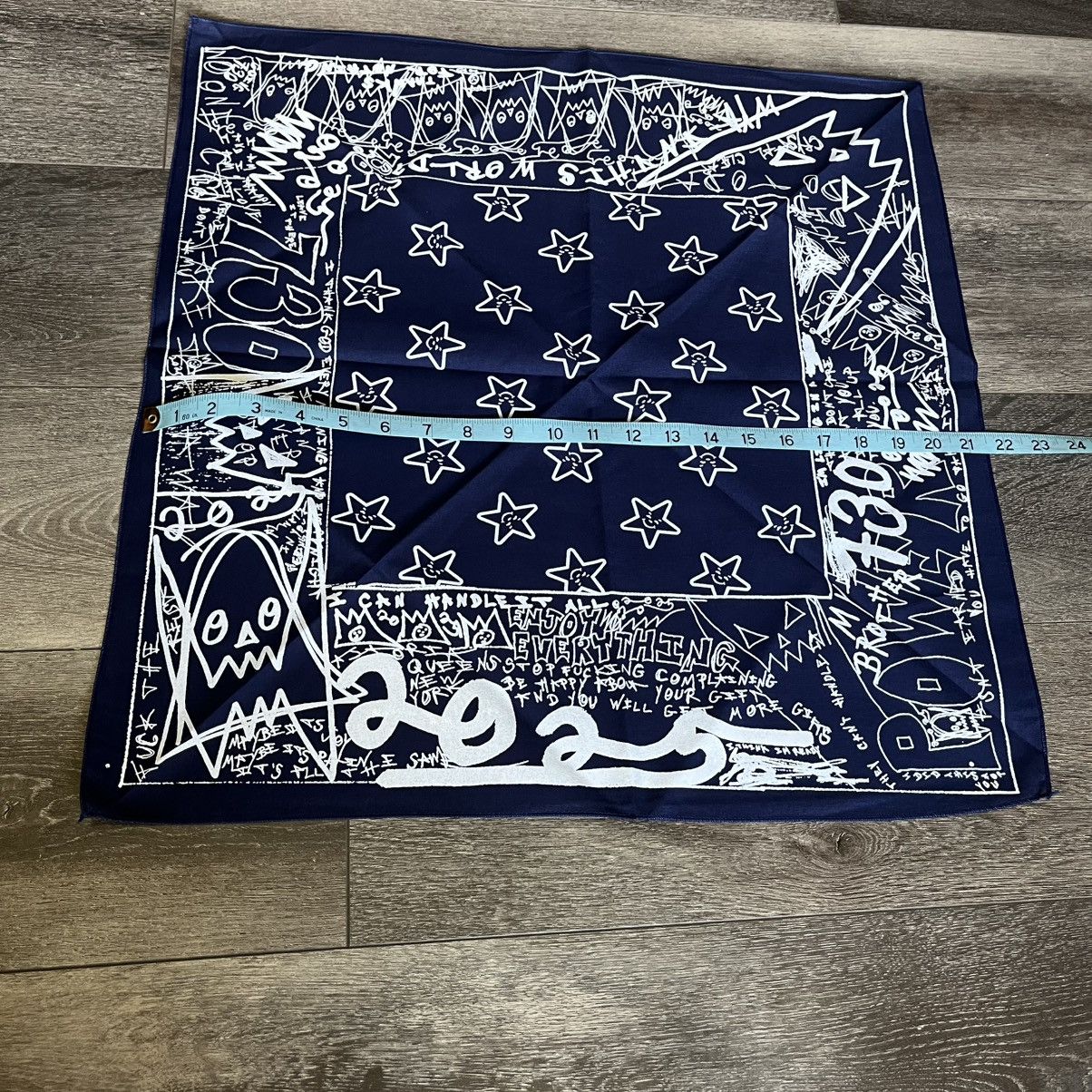 Asspizza New Asspizza 730 Exclusive Bandana Navy Blue White Stars Size ONE SIZE - 3 Thumbnail