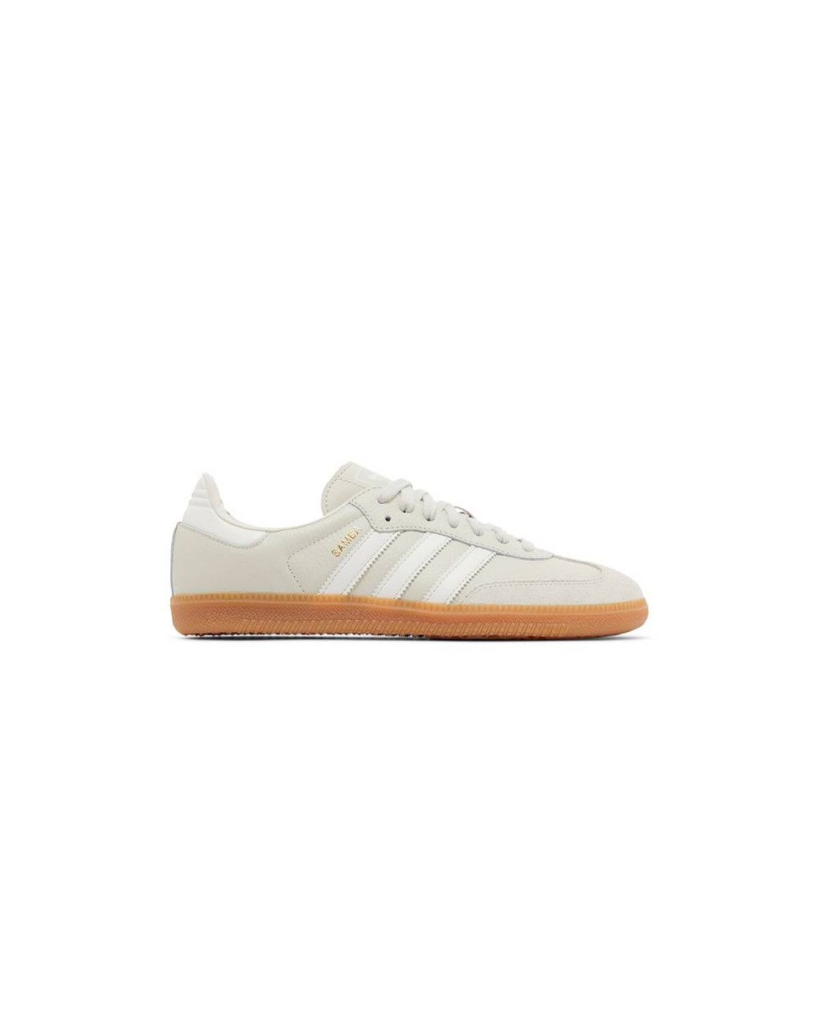 image of Adidas Samba OG Aluminum Gum Shoes in Cream, Men's (Size 9.5)