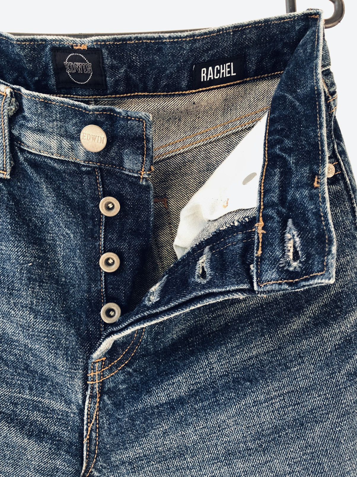 Edwin Vintage Edwin Rachel Distressed Selvedge Denim Jeans Size US 28 / EU 44 - 14 Thumbnail