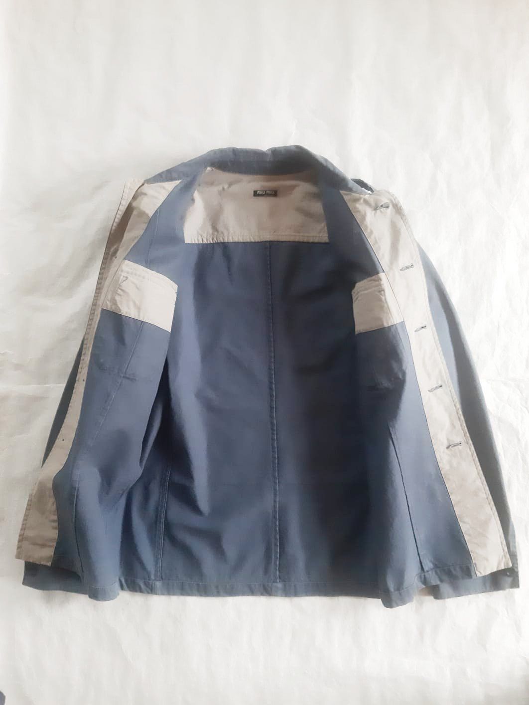 Miu Miu 2000's Vintage Blue Cotton Military Field Jacket
