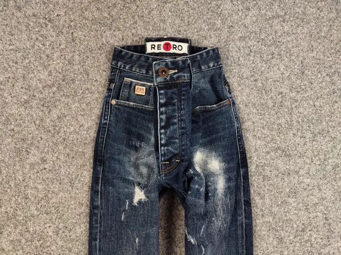 Japanese Brand Vintage 90's Retro Japanese Selvedge Distressed Denim Jeans Size US 31 - 4 Thumbnail