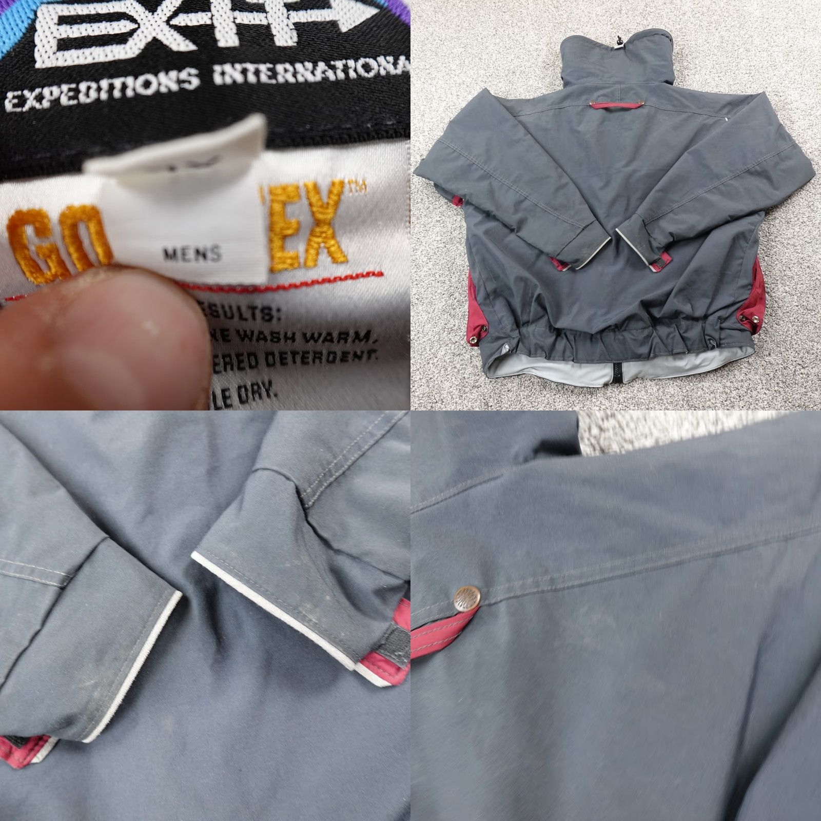 Vintage VTG Goretex Jacket Mens XL Gray Waterproof Zip Windbreaker Outdoor Hiking Coat Size US XL / EU 56 / 4 - 9 Thumbnail