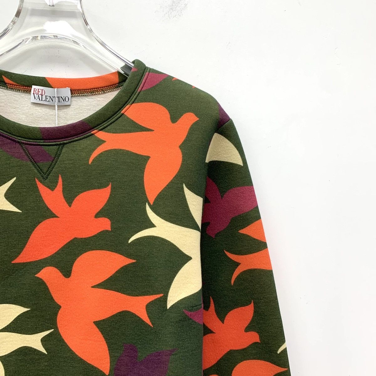 Valentino Valentino Dark Green Dove Long Sleeve Sweatshirt K26WX Size XL / US 12-14 / IT 48-50 - 3 Thumbnail