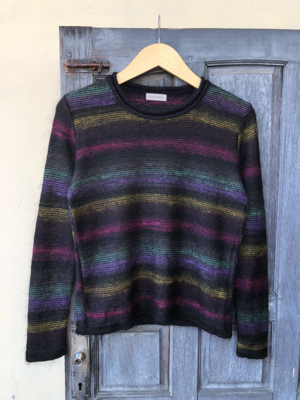 If Six Was Nine Chadorian Japanese Mohair Rainbow Psychedelic Stripe Style Size US M / EU 48-50 / 2 - 1 Thumbnail