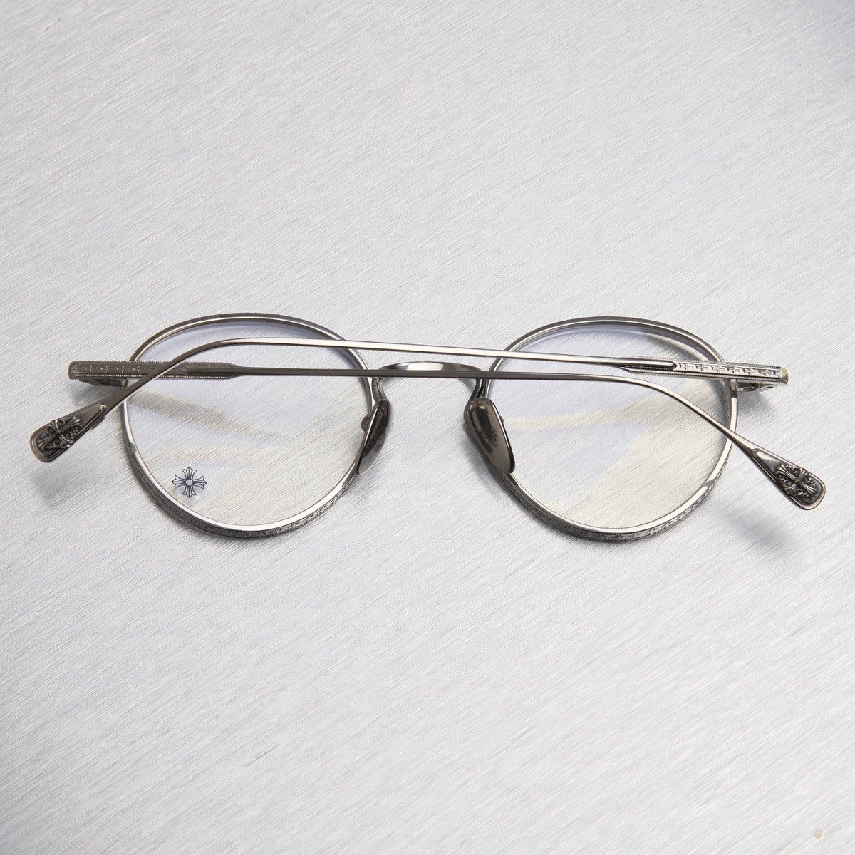 Chrome Hearts CHROME HEARTS THICK MATTE BLACK/SHINY SILVER GLASSES Size ONE SIZE - 9 Thumbnail