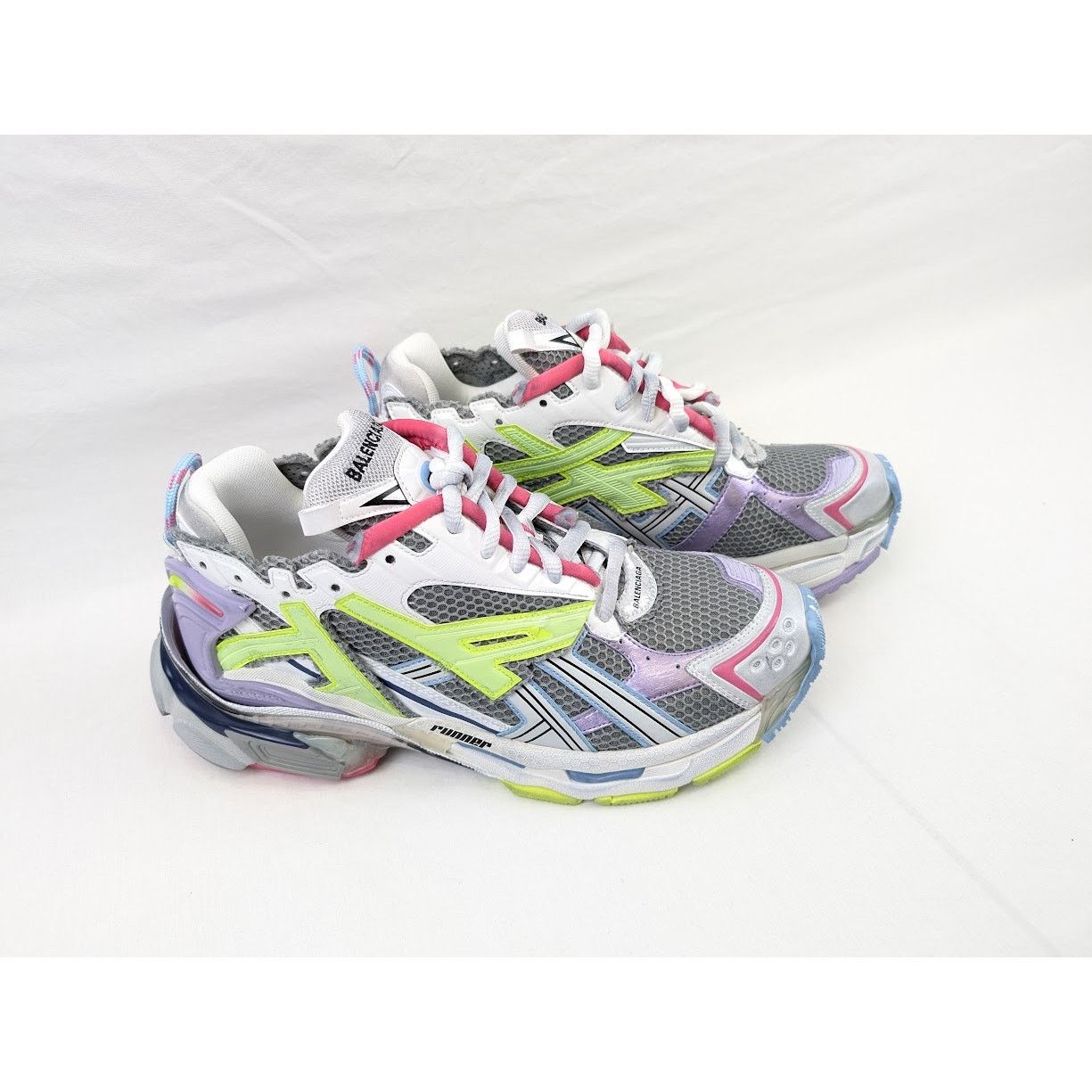 Balenciaga o1rshd1 Fluo Upper/ Mesh Runners in Multicolor Size US 11 / EU 44 - 13 Thumbnail