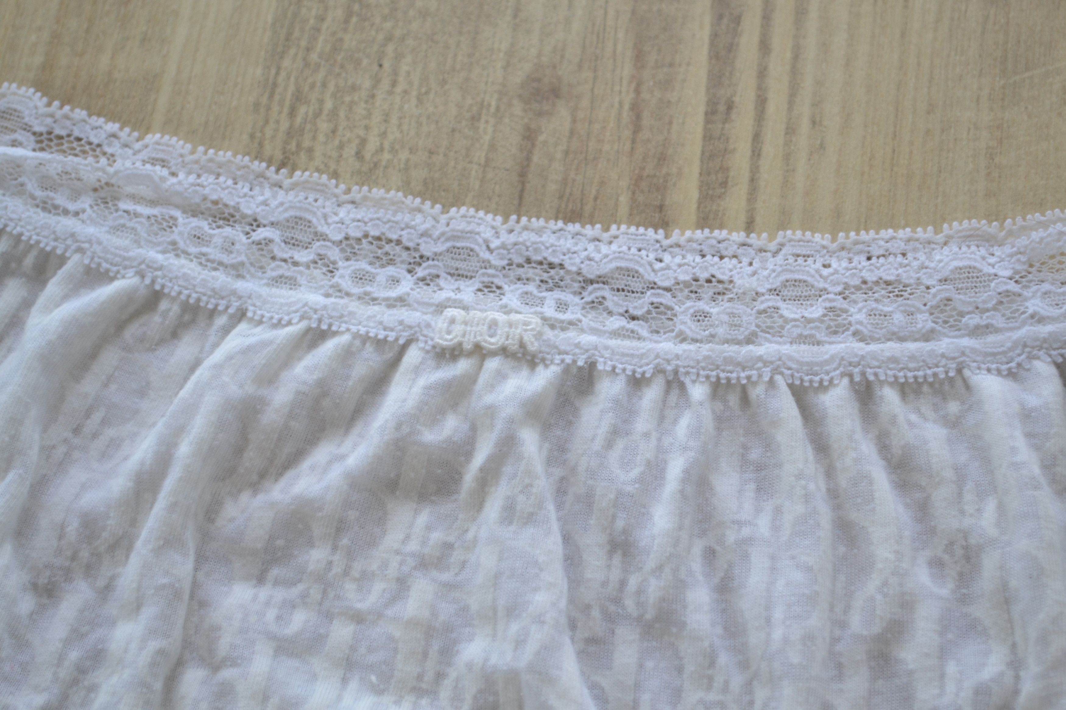 Dior 🔴 Dior Underwear CD Monogram Logo White Vintage Bikini Size ONE SIZE - 2 Thumbnail