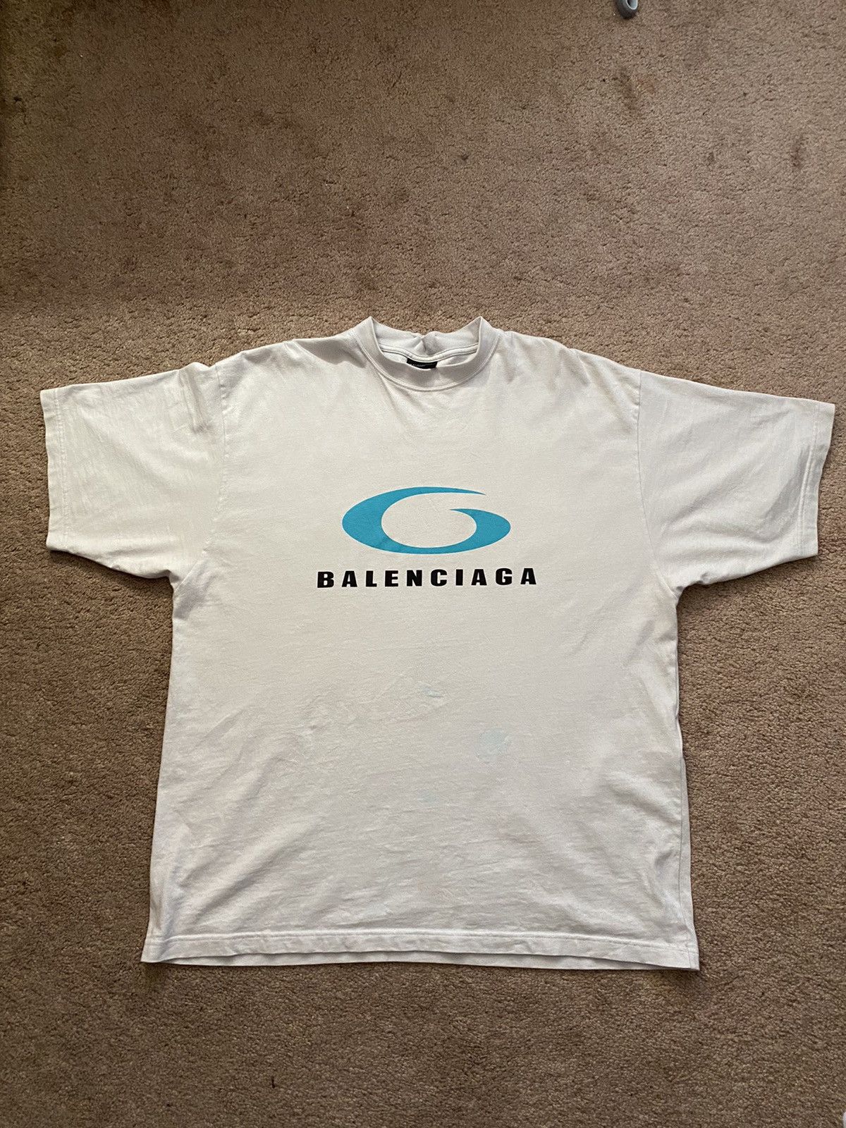 BALENCIAGA 23AW Pierced T-Shirt Damaged Tee 761460 TQV03