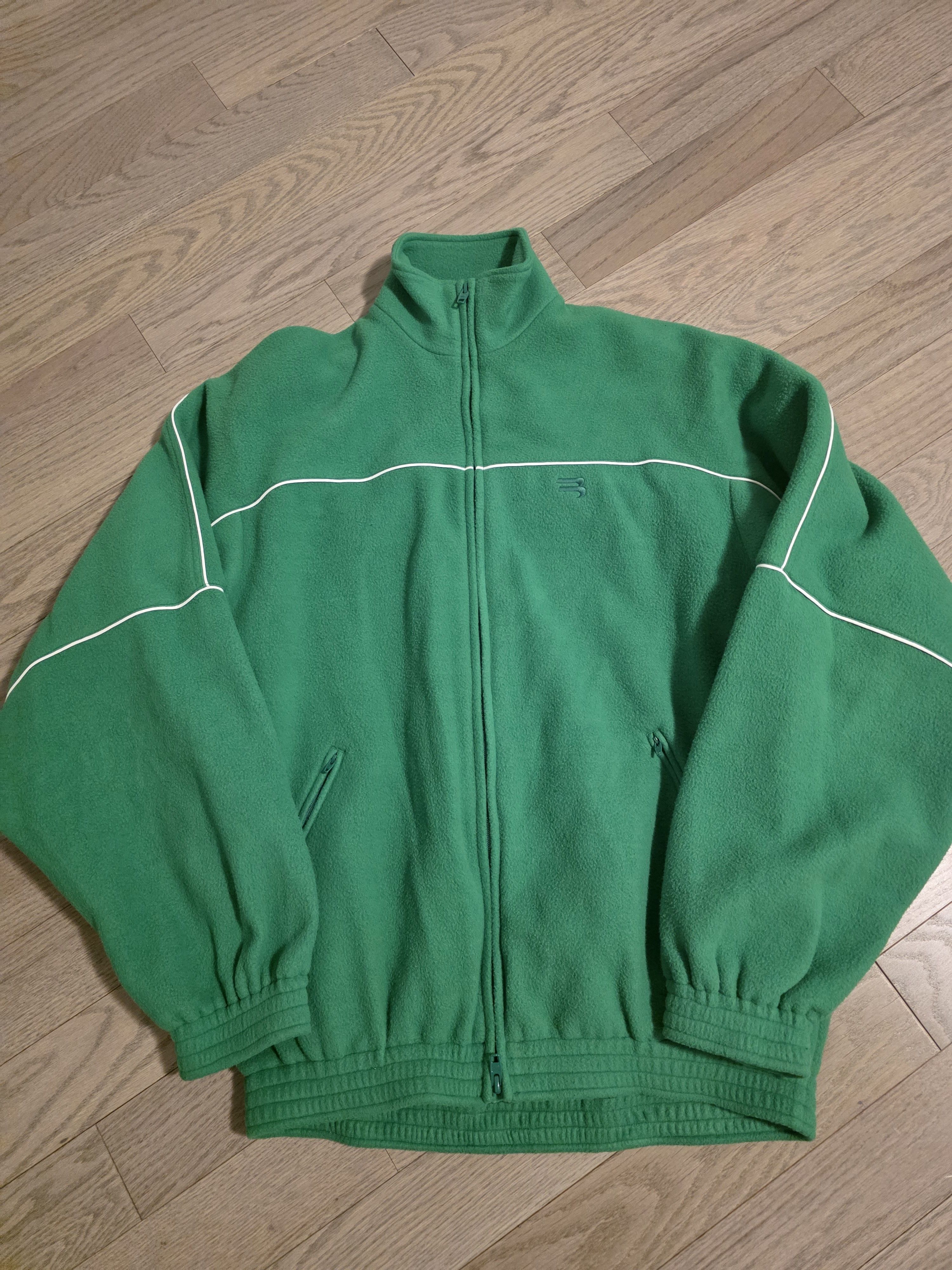 Balenciaga Double Brushed Fleece Green Tracksuit Jacket Size US S / EU 44-46 / 1 - 3 Thumbnail
