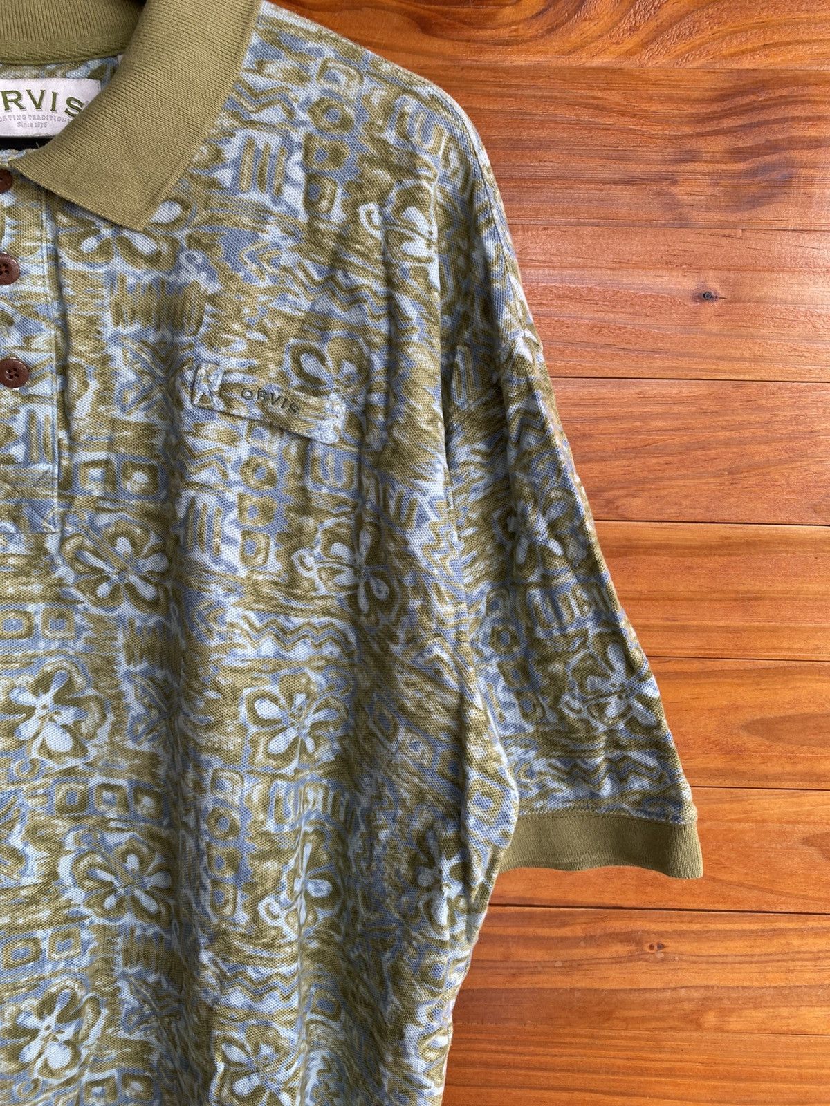 Orvis Vintage Orvis Pattern Polo Shirt Made in Macau Size US L / EU 52-54 / 3 - 7 Thumbnail