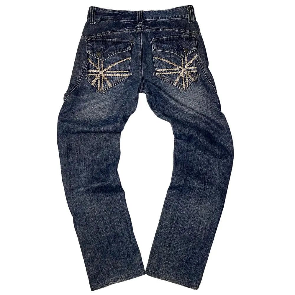 Hysteric Glamour 2000's Hillion Flared Seawash Hirako Stitch Jeans Size US 31 - 12 Thumbnail