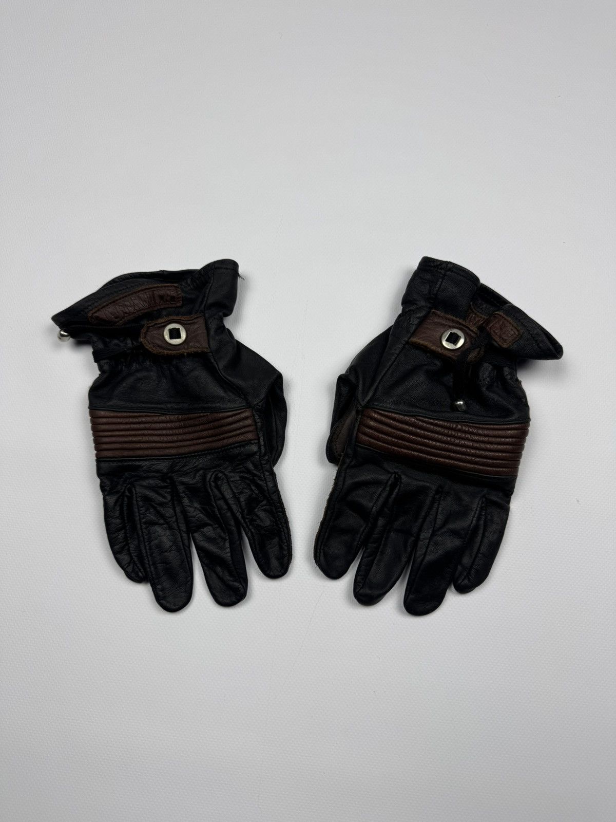 Vintage Vintage Biker Leather Gloves Size 36 - 1 Thumbnail