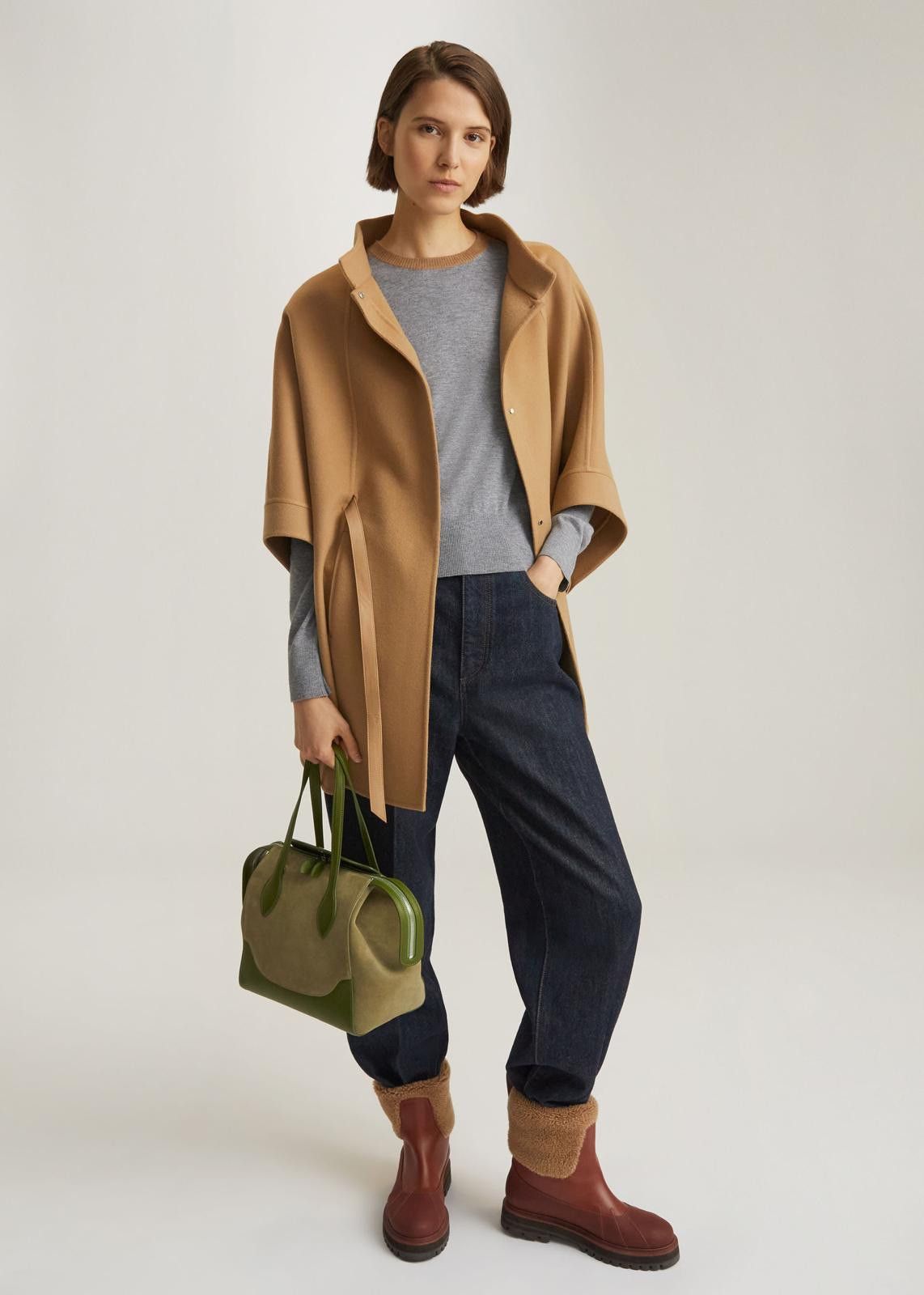 Loro Piana o1srvl11e1224 Grassmoor Crewneck Sweater in Grey & Brown Size XS / US 0-2 / IT 36-38 - 5 Thumbnail