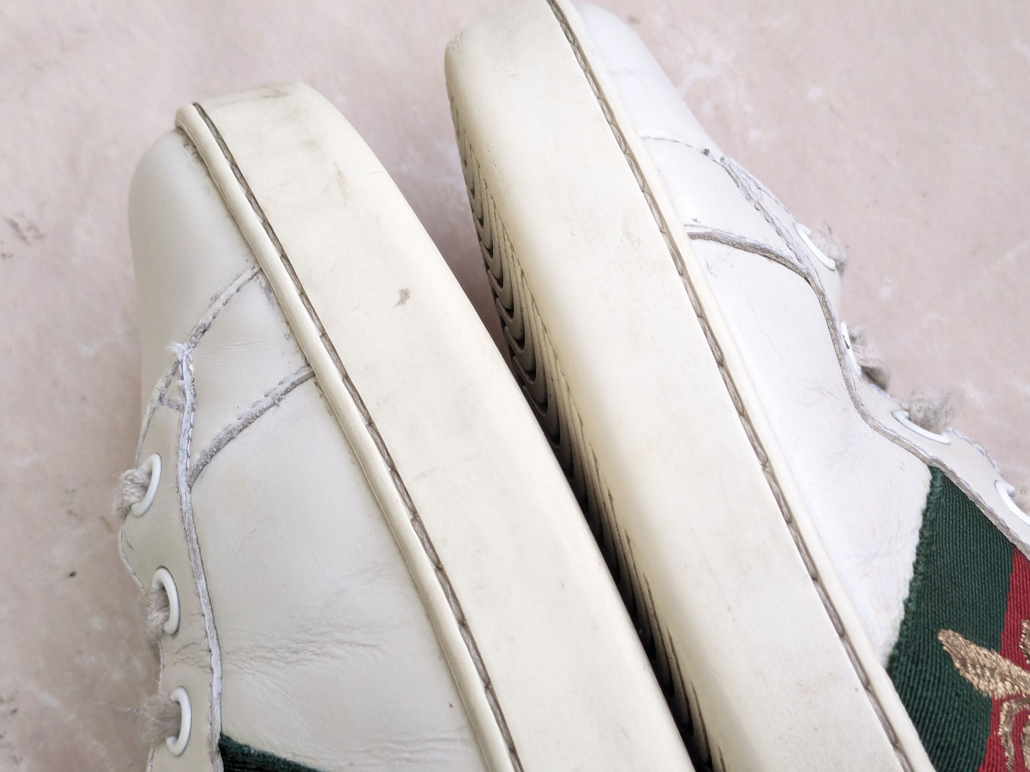 Gucci Gucci Ace Sneakers Bee White 10.5 Low Tops Size US 10.5 / EU 43-44 - 6 Thumbnail