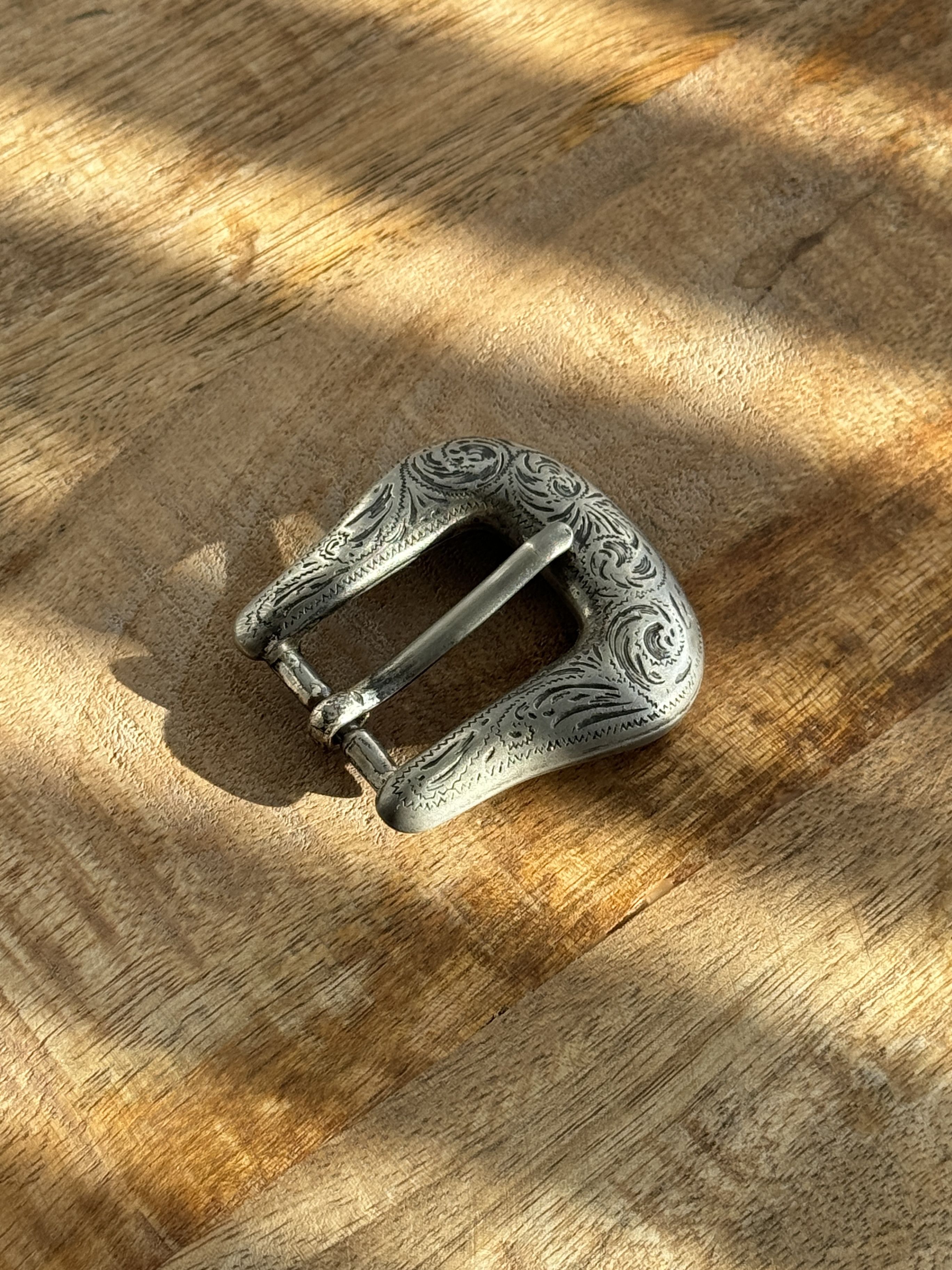 Vintage Vintage 80s Sterling Silver 3 Piece Belt Buckle Set Engaved Size ONE SIZE - 9 Thumbnail