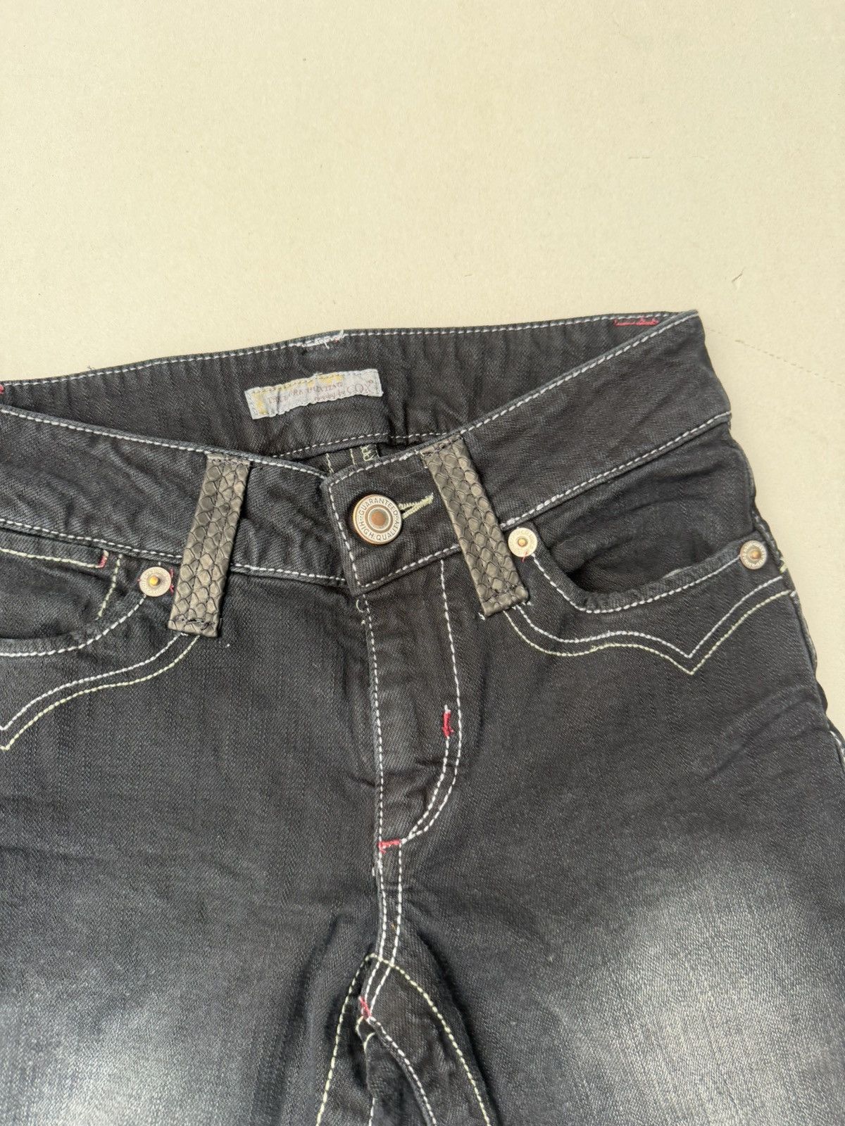 Japanese Brand COX Lace up flare jeans Size US 26 / EU 42 - 6 Thumbnail
