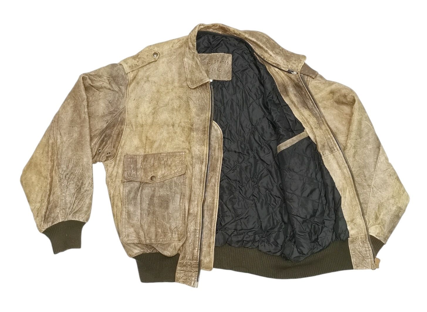 Vintage United States Air Force Leather Bomber Jacket Size US M / EU 48-50 / 2 - 9 Thumbnail