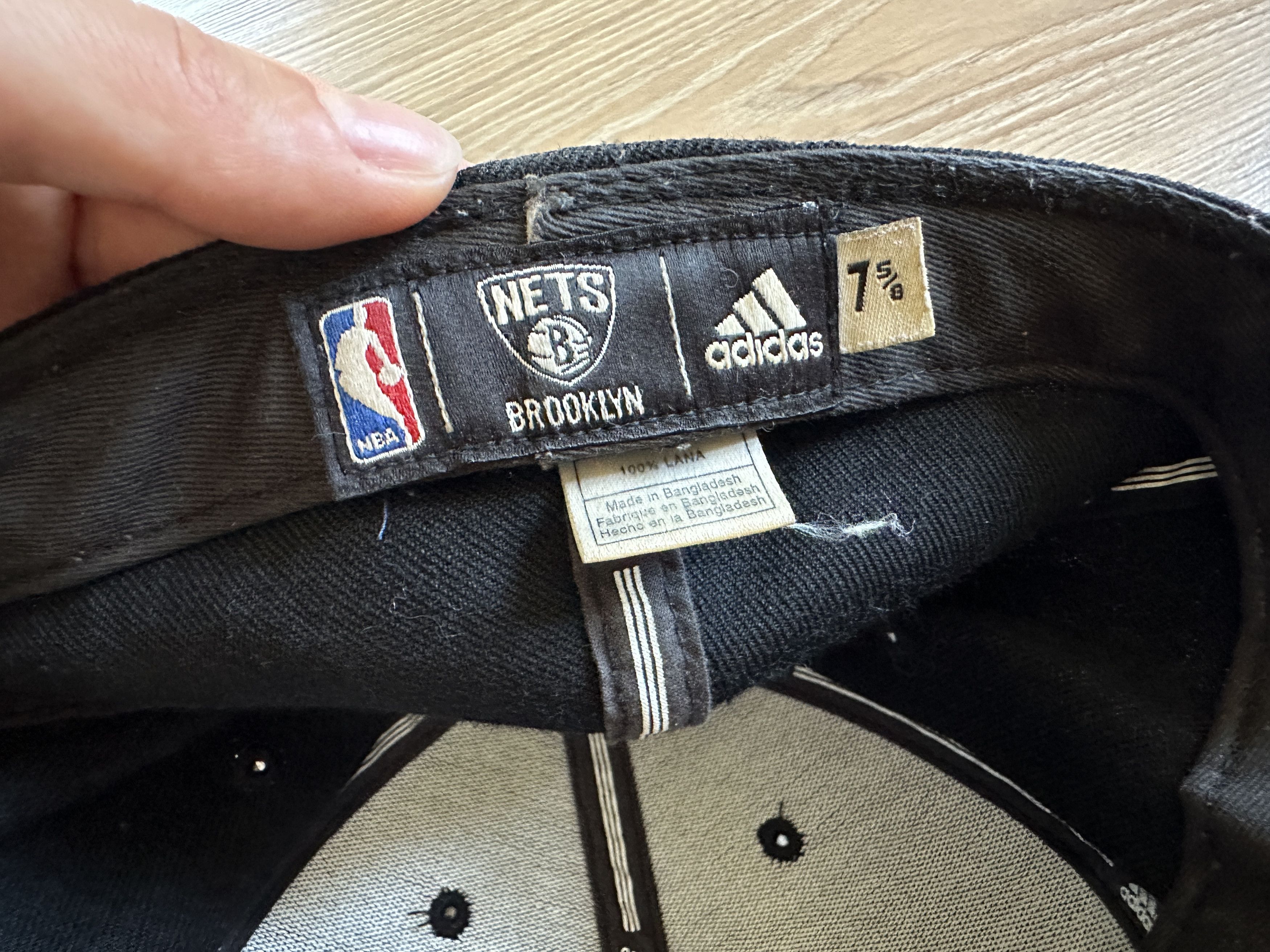 Adidas × NBA Adidas Men’s Brooklyn Nets Black Snapback Hat Size ONE SIZE - 7 Thumbnail