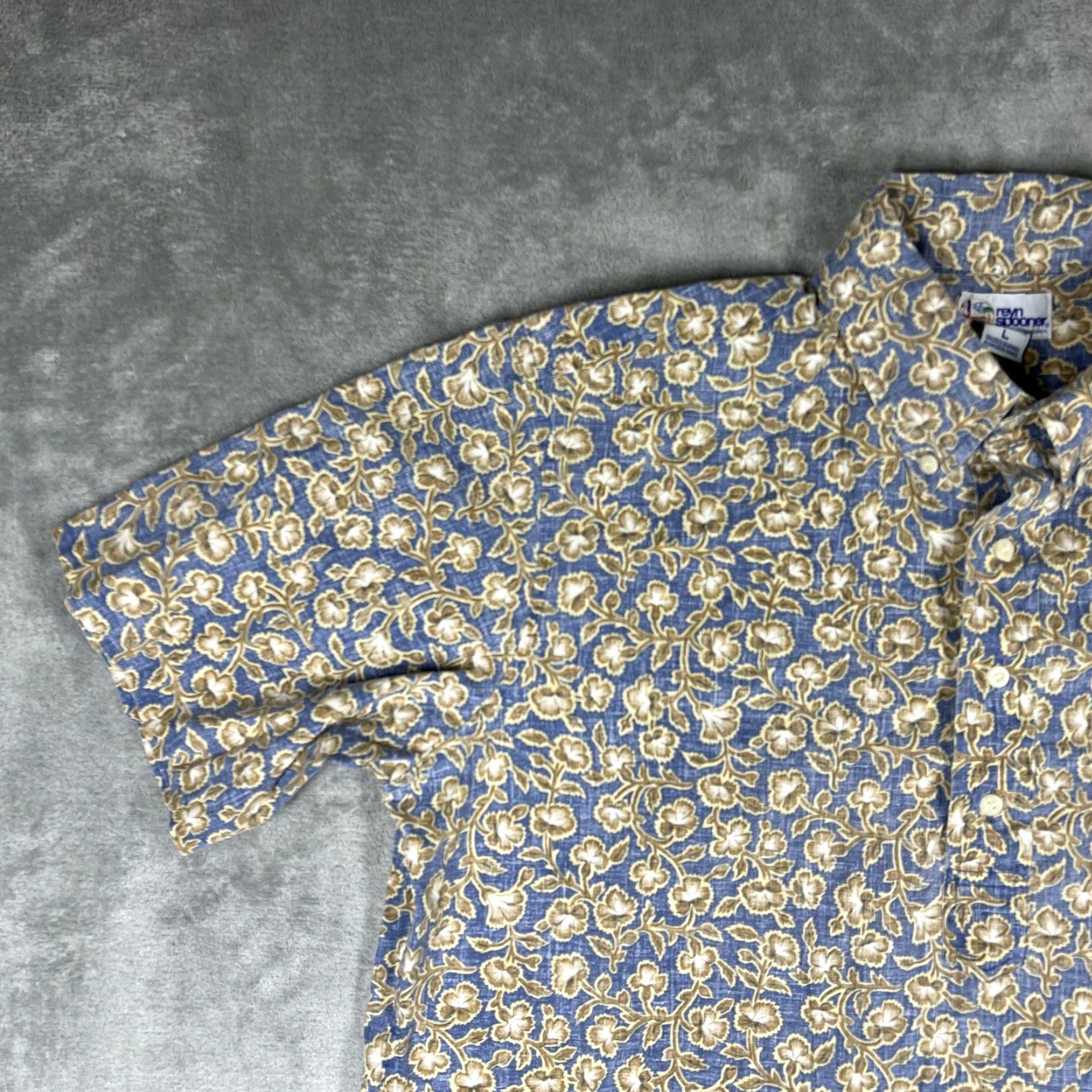 Reyn Spooner Reyn Spooner Men's Shirt Hawaiian Traditionals Floral Print Multicolor Short Sleeve 1/4 Button Up L Mens Size US L / EU 52-54 / 3 - 2 Thumbnail