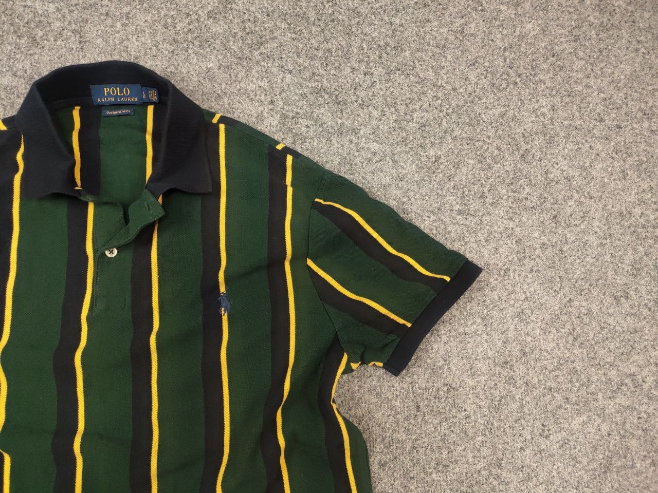 Polo Ralph Lauren Polo by Ralph Lauren custom fit stripe green Vintage T Shirt Size US L / EU 52-54 / 3 - 4 Thumbnail