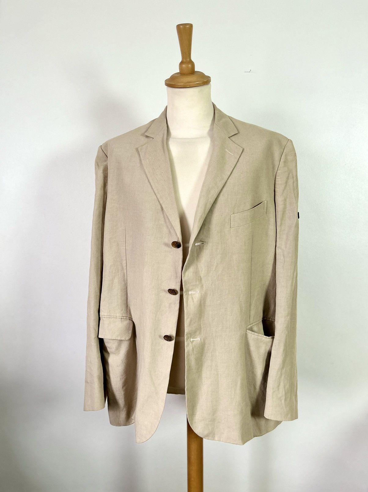 Balenciaga BALENCIAGA SS18 OVERSIZED WEIGHTED LINEN BLAZER JACKET 2018 Size US XS / EU 42 / 0 - 18 Thumbnail