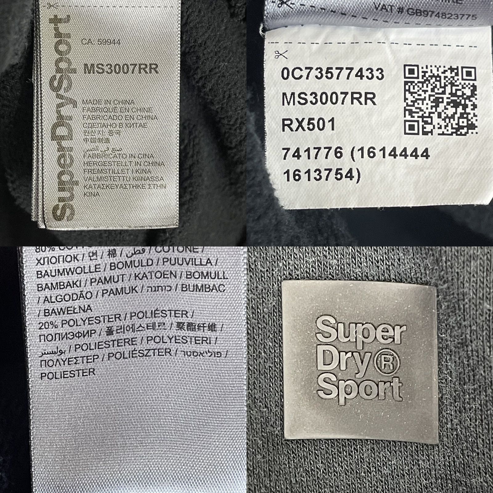 Superdry Superdry Sport Combat 22 Mens L Hoodie Sweatshirt Black Graphic Print Logo Size US L / EU 52-54 / 3 - 8 Thumbnail