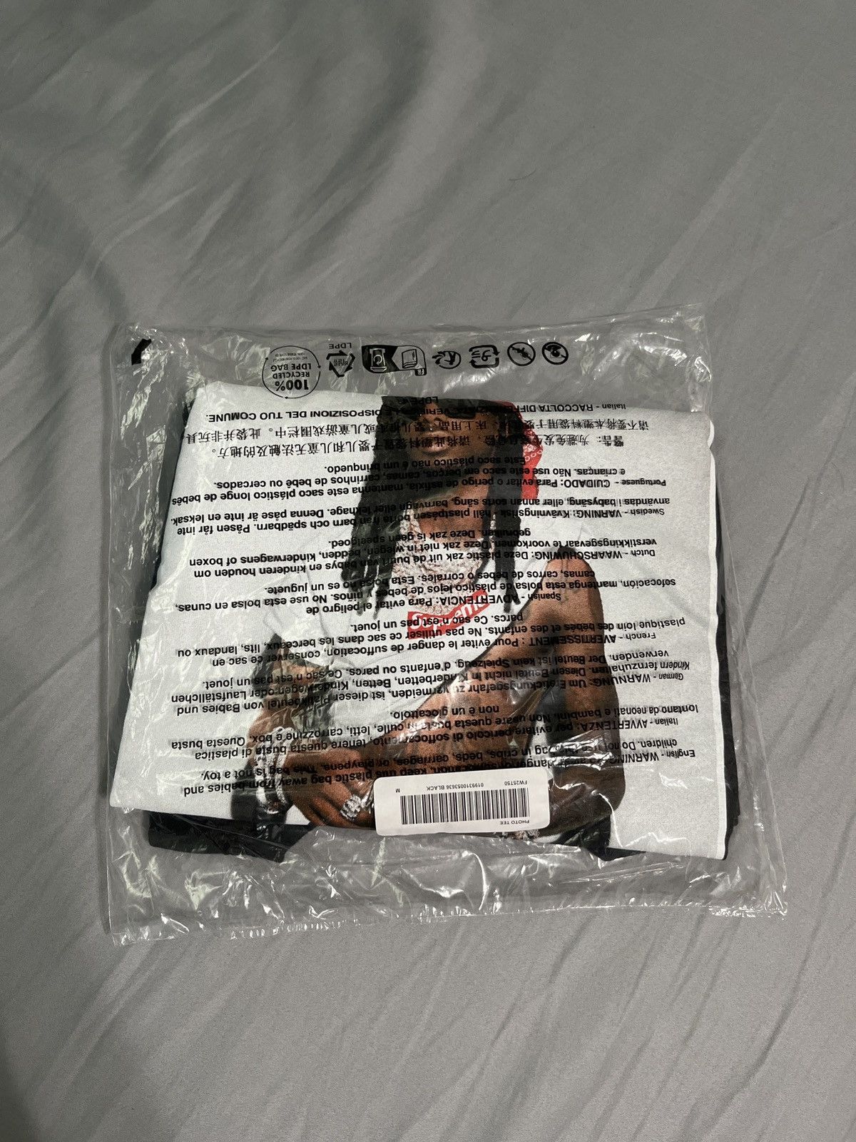 Supreme Supreme Playboi Carti Photo Tee T-Shirt Black Size Medium Size US M / EU 48-50 / 2 - 1 Thumbnail