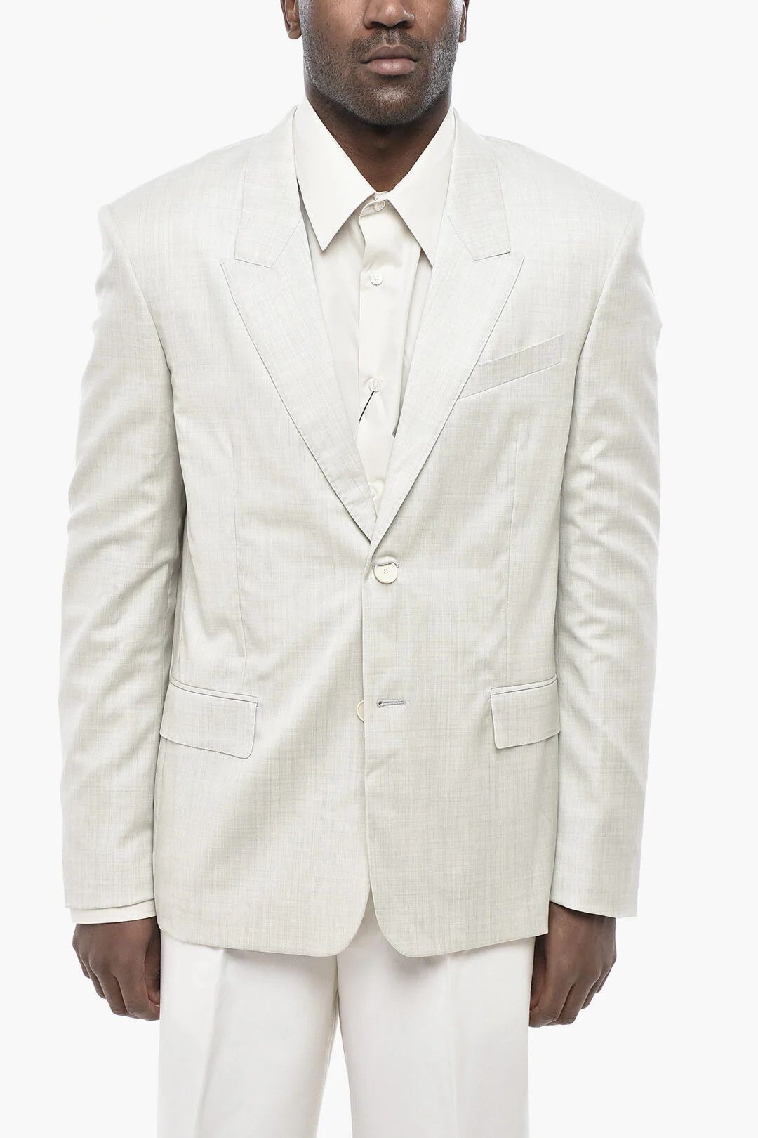 Givenchy og1mm0326 Unlined Virgin Wool Blazer in Grey Size US M / EU 48-50 / 2 - 1 Thumbnail