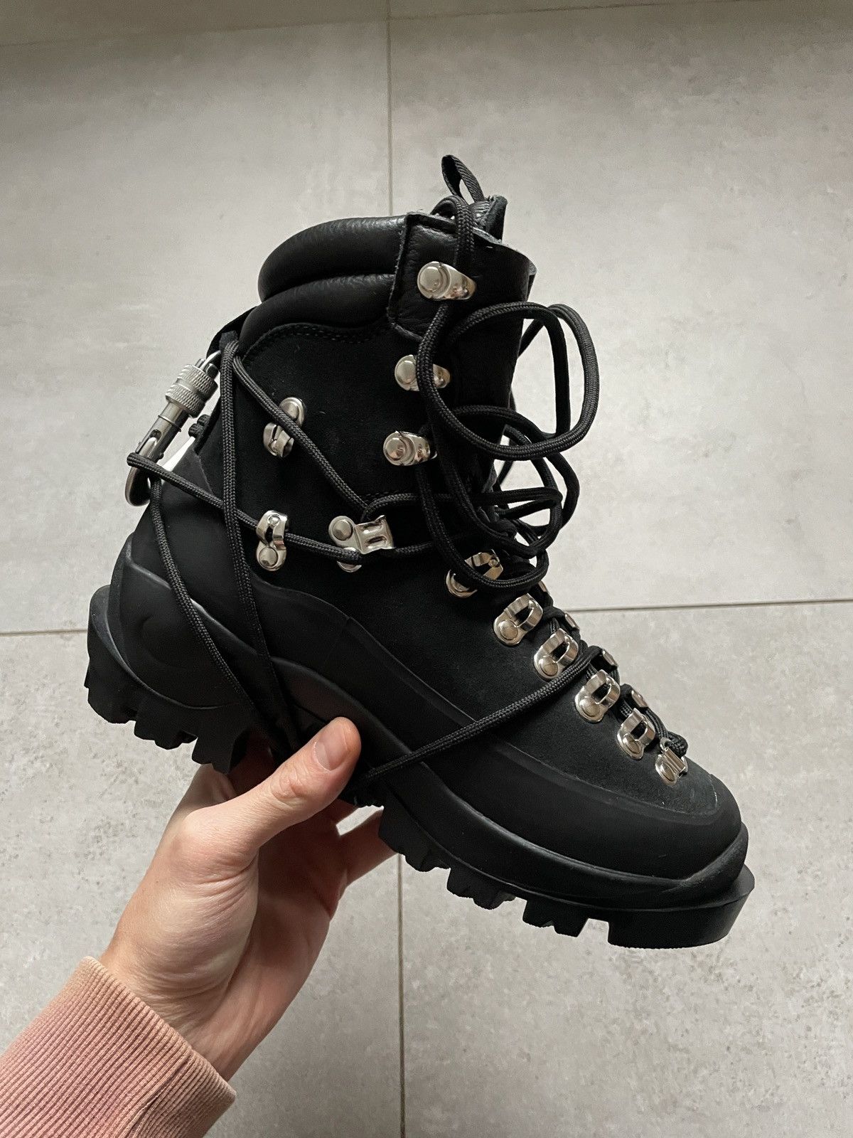 DIEMME X HELIOT EMIL BLACK HIKING BOOTS