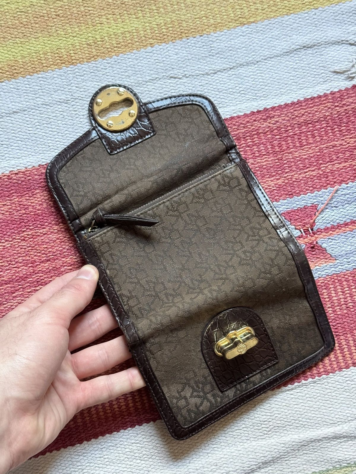 DKNY Vintage 90’s DKNY y2k Monogram Leather Wallet Size ONE SIZE - 10 Thumbnail