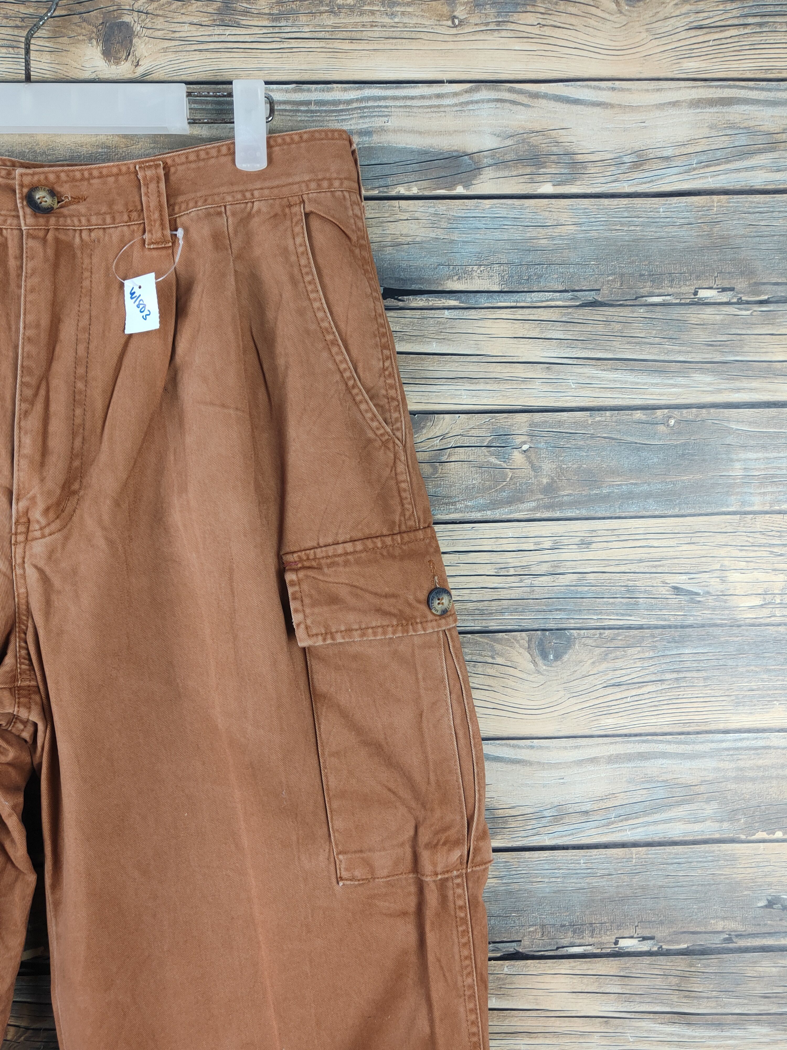 Japanese Brand Muteki Dark Orange Multipocket Tactical Cargo Pants #W1803 Size US 32 / EU 48 - 5 Thumbnail