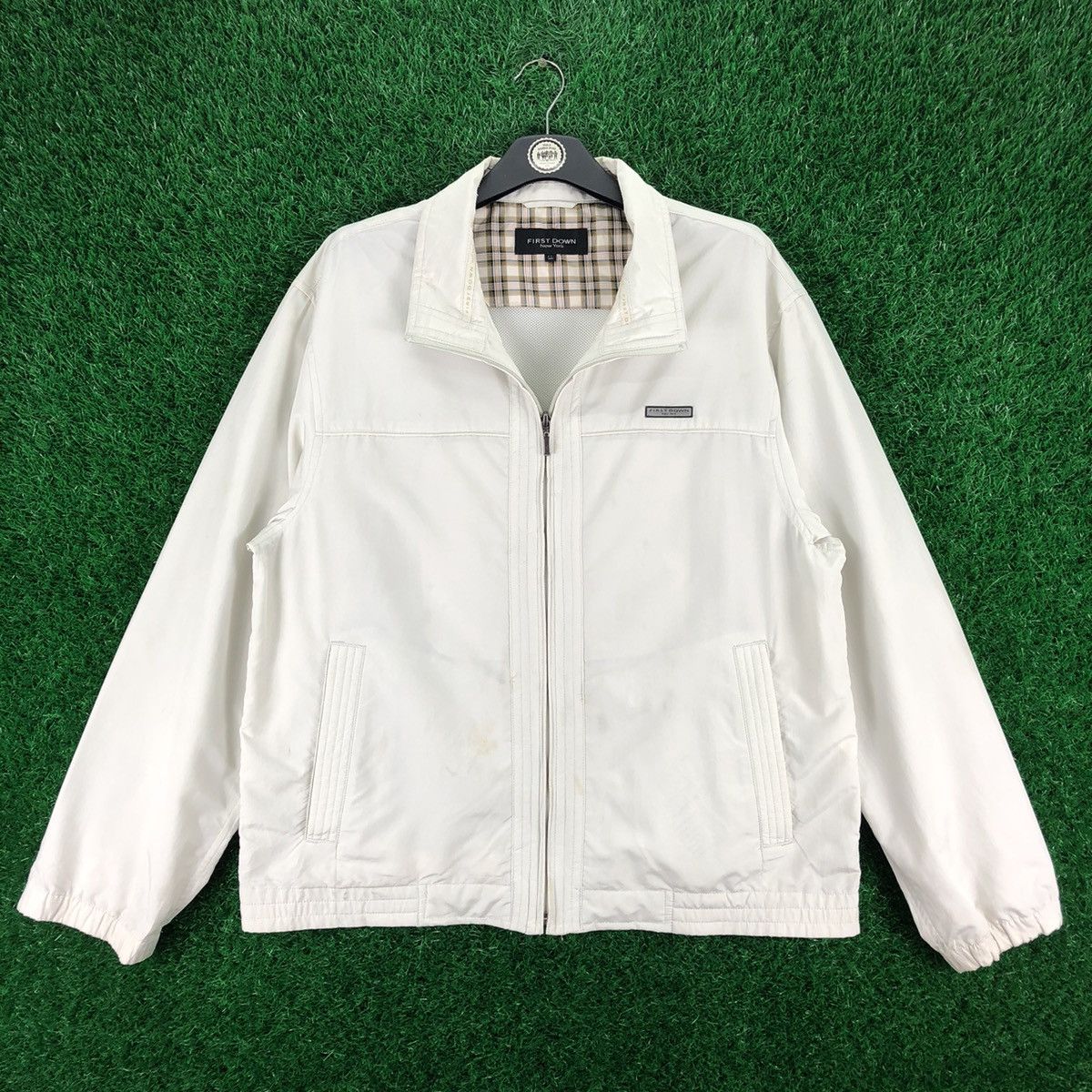 Japanese Brand × Vintage Vintage 90's First Down Zipper Nylon Light Jacket Size US L / EU 52-54 / 3 - 1 Thumbnail