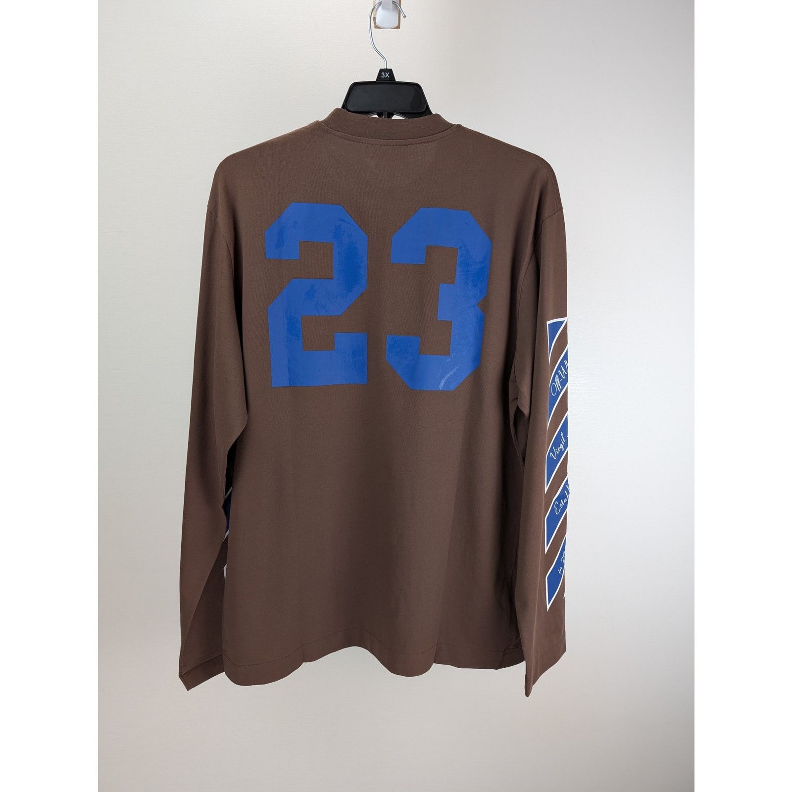 Off-White o1rshd1 23 Varsity Skate Long Sleeve Tee T-Shirt in Brown Size US XXL / EU 58 / 5 - 1 Thumbnail